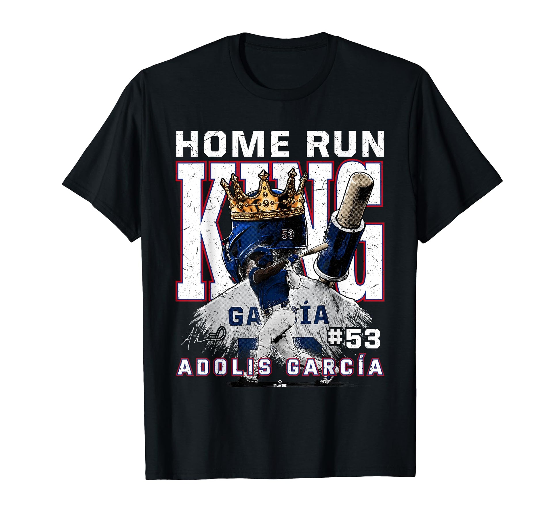 Home Run King Adolis Garcia Texas Mlbpa T-Shirt - Fun Novelty Design Unisex - T-Shirt, Sweatshirt, Hoodie