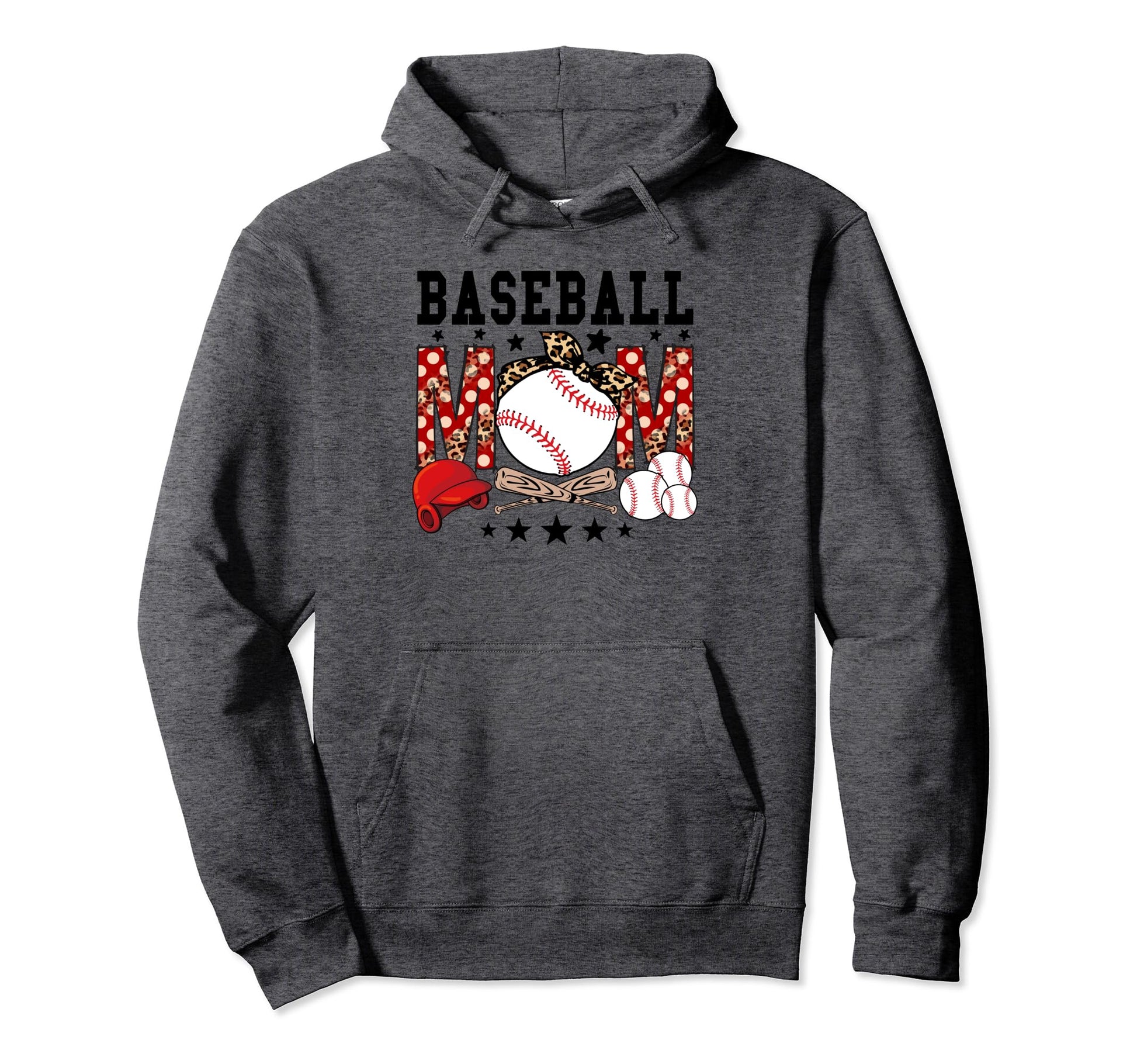 Softball Baseball Mom Leopard Hoodie - Casual Everyday Wear for Adults - T-Shirt, Sweatshirt, Hoodie