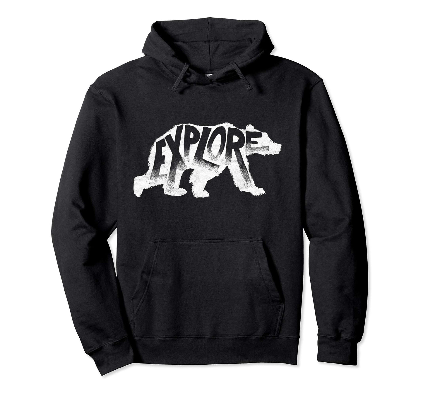 Explore Polar Bear Typography Outdoor Hoodie - Graphic Print Unisex - T-Shirt, Sweatshirt, Hoodie