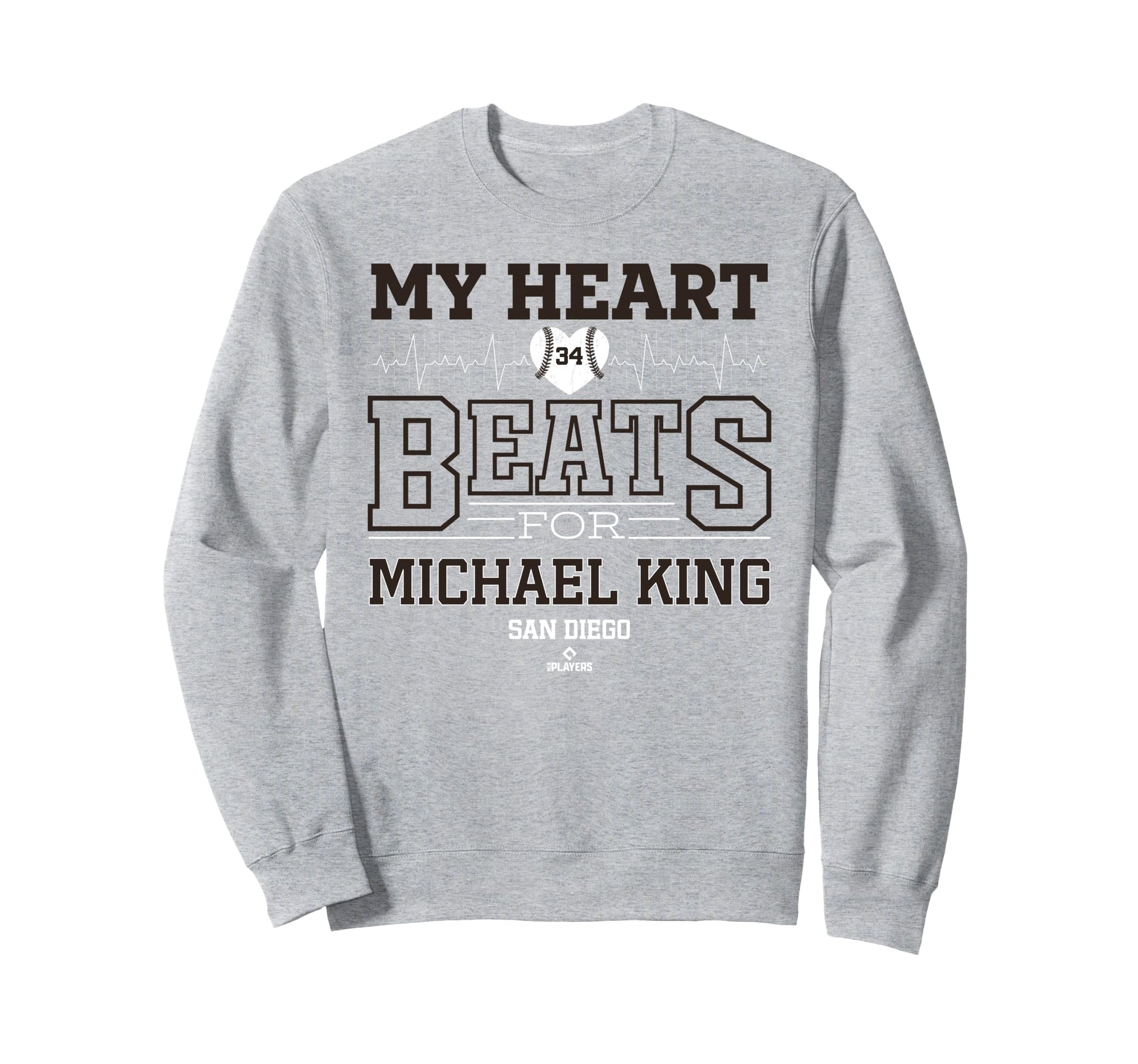 My Heart Beats Michael King San Sweatshirt - Novelty Apparel for Adults - T-Shirt, Sweatshirt, Hoodie