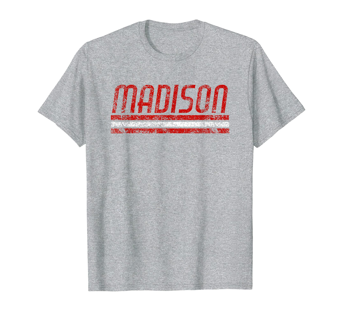 Madison Wisconsin Weathered Stripe T-Shirt - Custom Art Print for Adults - T-Shirt, Sweatshirt, Hoodie