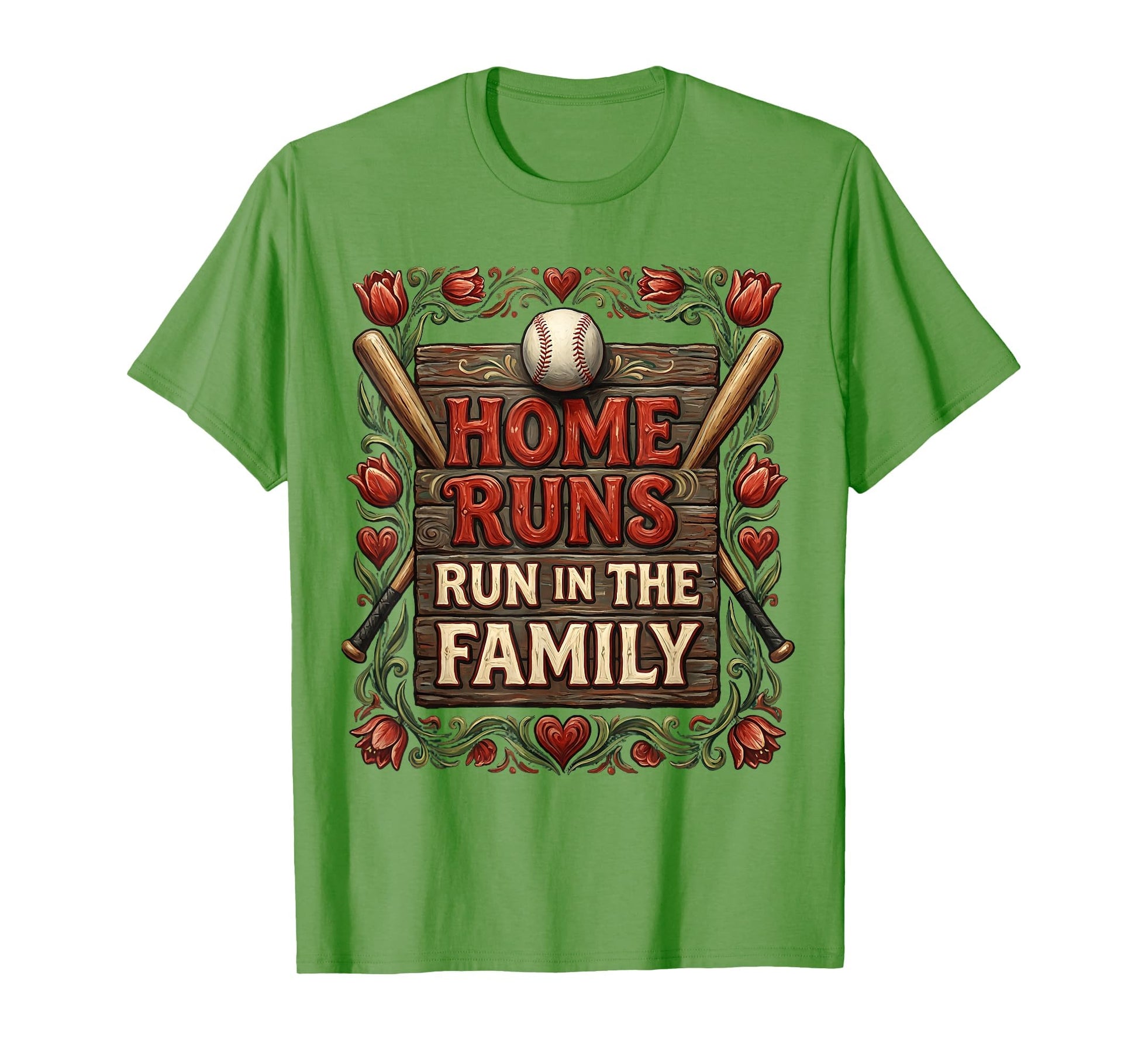 Home Runs Run Family Baseball Mom T-Shirt - Custom Art Print for Adults - T-Shirt, Sweatshirt, Hoodie