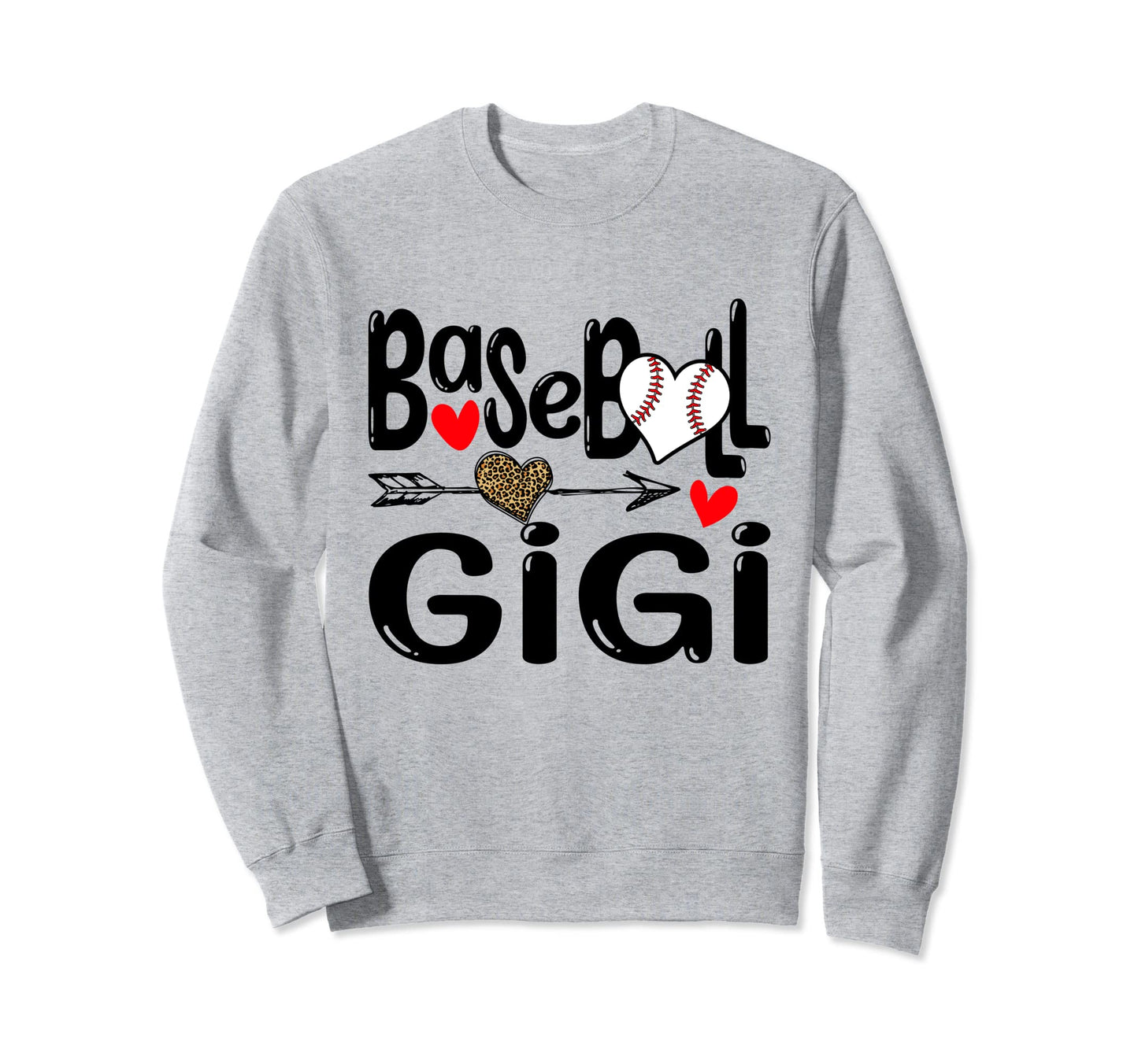 Leopard Heart Baseball Gigi Mothers Sweatshirt - Unique Graphic Men Women - T-Shirt, Sweatshirt, Hoodie