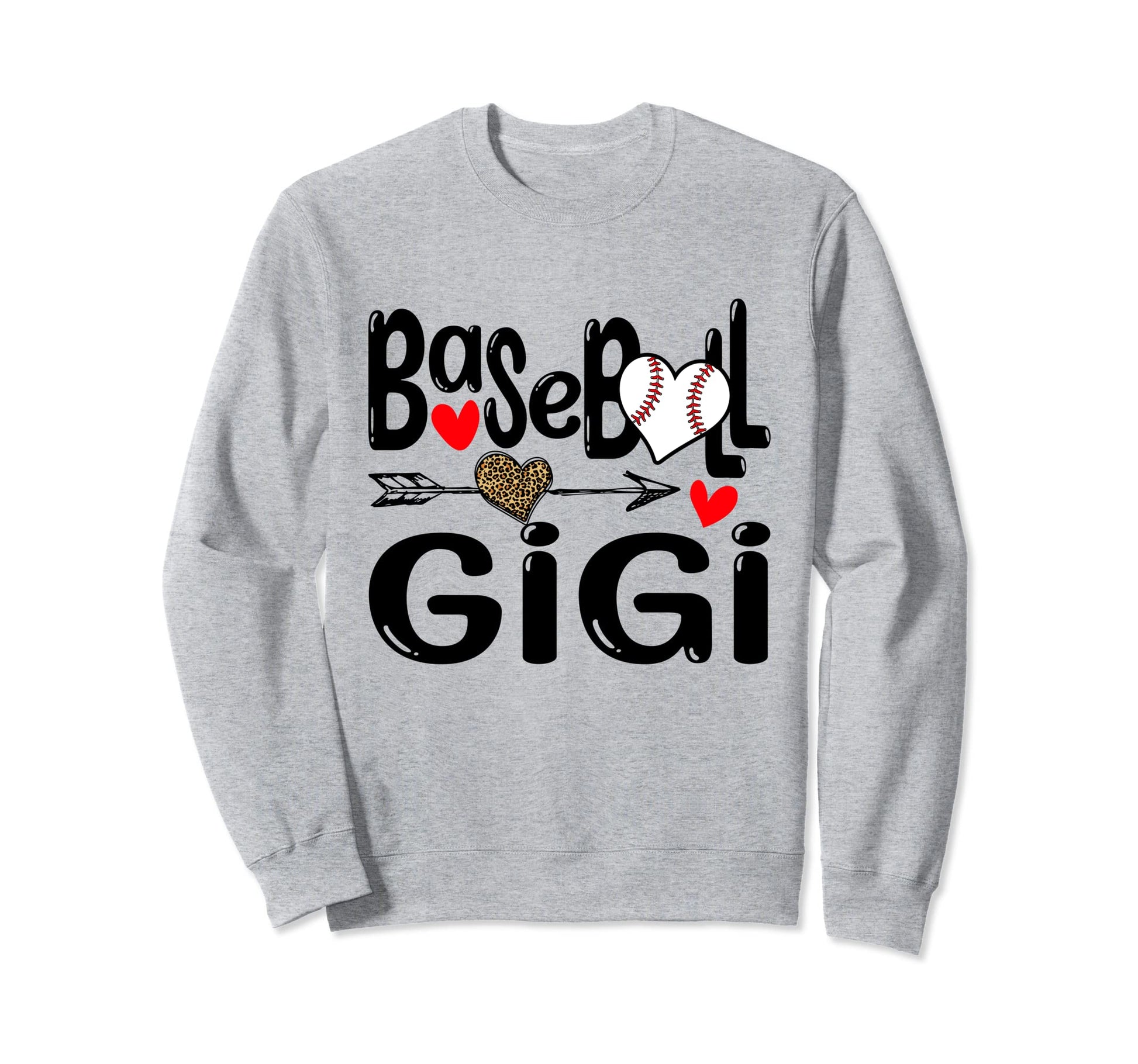 Leopard Heart Baseball Gigi Mothers Sweatshirt - Unique Graphic Men Women - T-Shirt, Sweatshirt, Hoodie