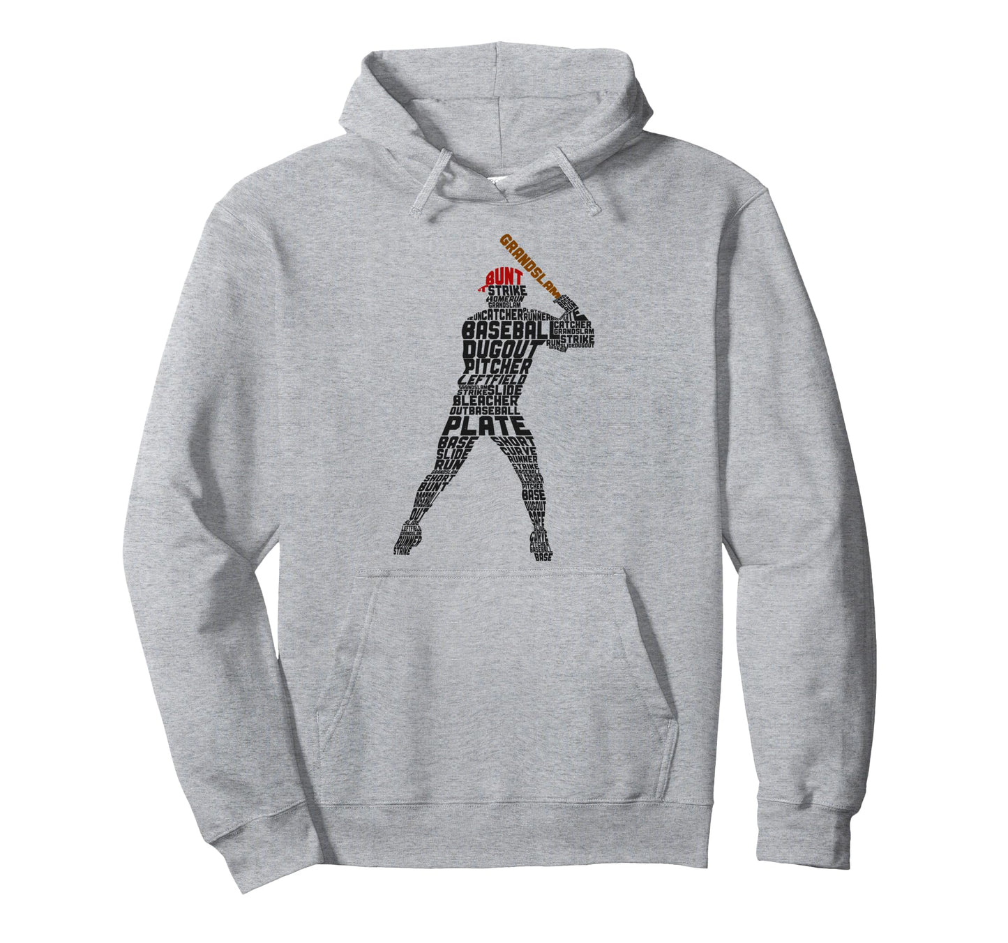 Baseball Fan Word Cloud Batter Baseball Hoodie - Unique Graphic Unisex - T-Shirt, Sweatshirt, Hoodie