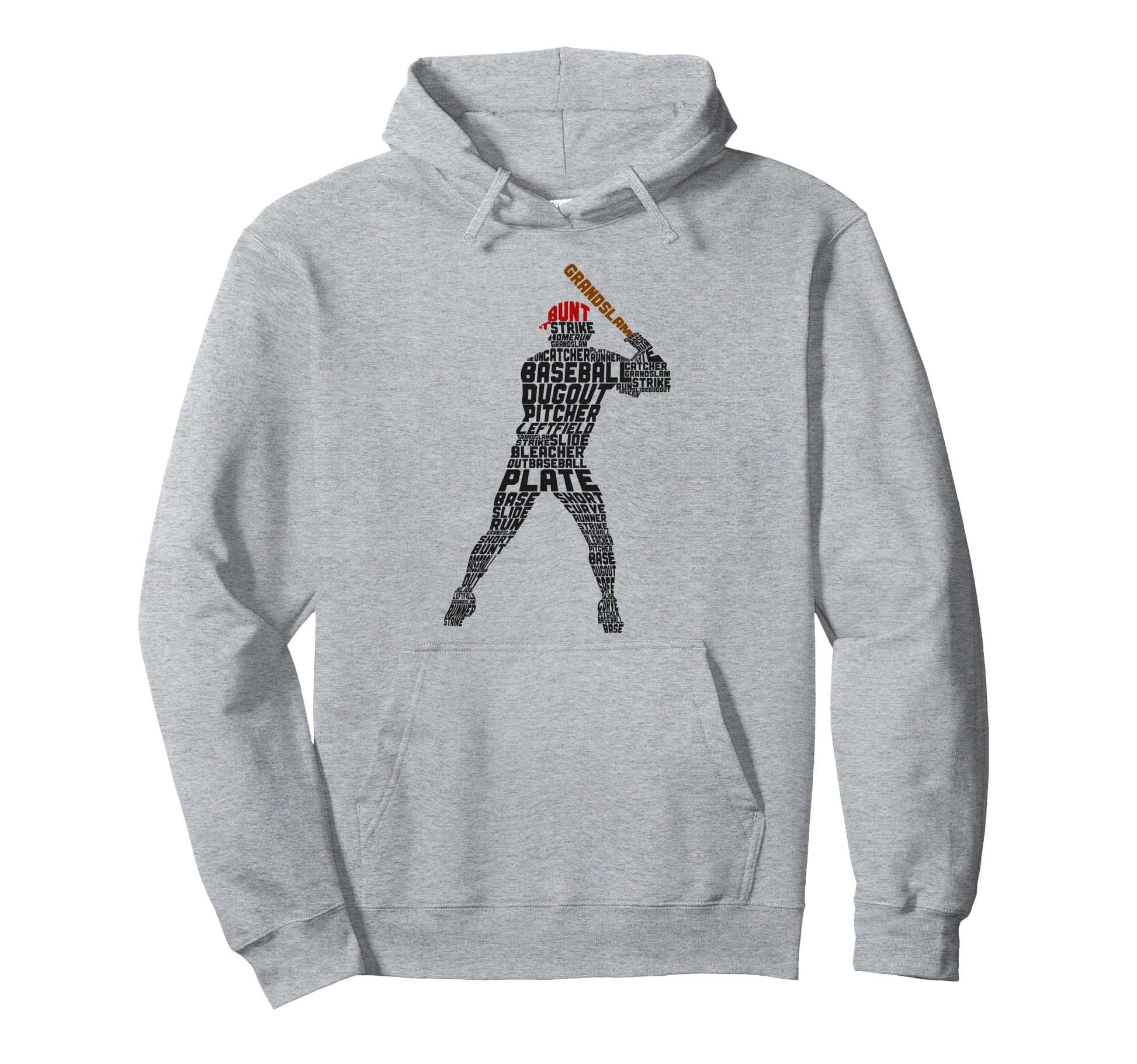 Baseball Fan Word Cloud Batter Baseball Hoodie - Unique Graphic Unisex - T-Shirt, Sweatshirt, Hoodie