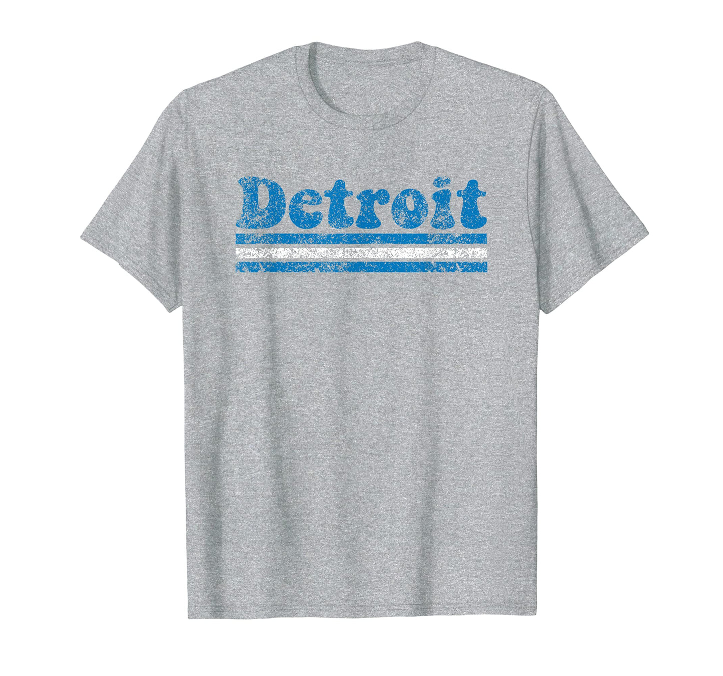 Detroit Michigan Weathered Stripe Throwback T-Shirt - Unique Graphic Unisex - T-Shirt, Sweatshirt, Hoodie