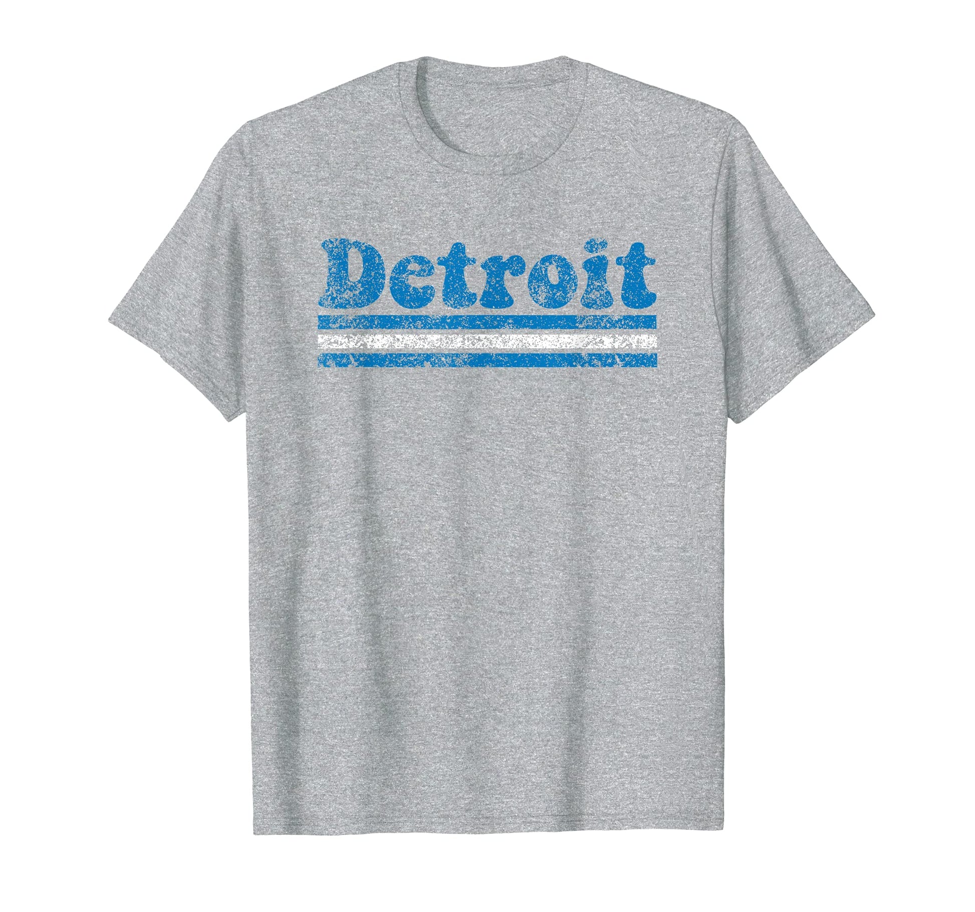 Detroit Michigan Weathered Stripe Throwback T-Shirt - Unique Graphic Unisex - T-Shirt, Sweatshirt, Hoodie