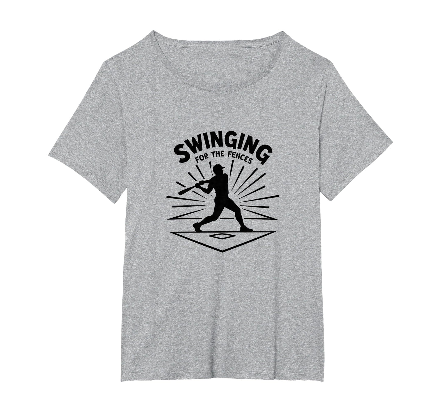 Baseball Swinging Fences Home Run T-Shirt - Unique Graphic for Adults - T-Shirt, Sweatshirt, Hoodie
