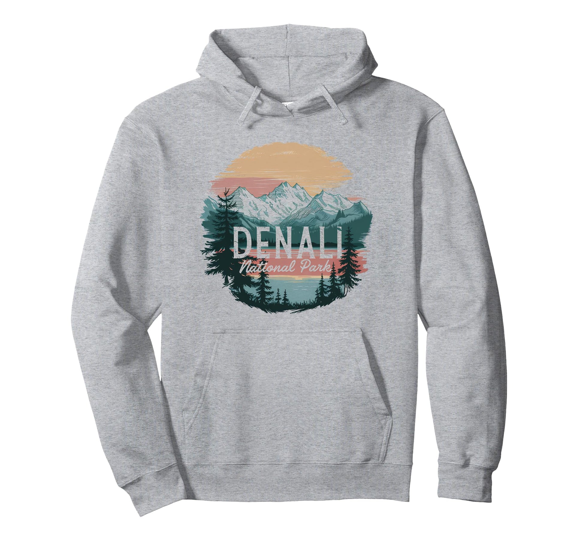 Denali Est 1917 Alaska National Park Hoodie - Custom Art Print Unisex - T-Shirt, Sweatshirt, Hoodie