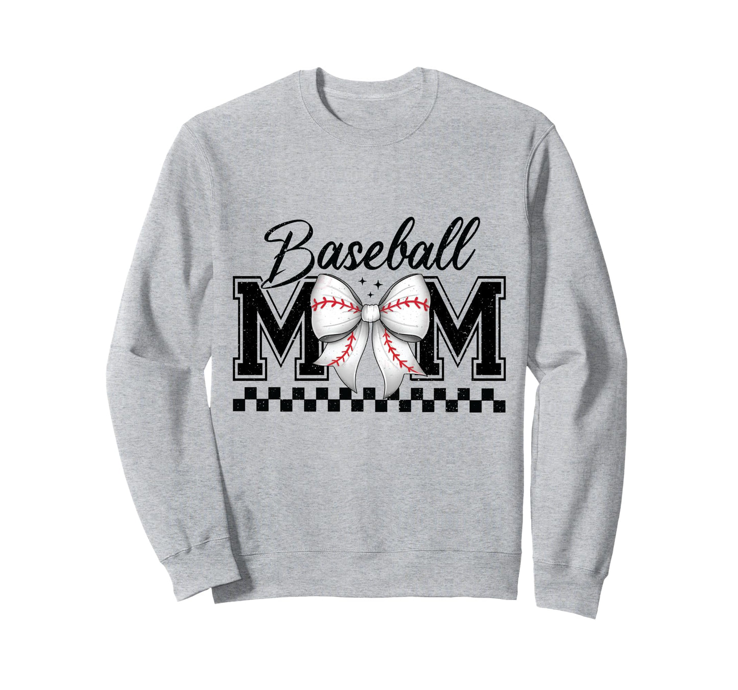 Baseball Mom Coquette Bow Mothers Sweatshirt - Aesthetic Graphic Men Women - T-Shirt, Sweatshirt, Hoodie
