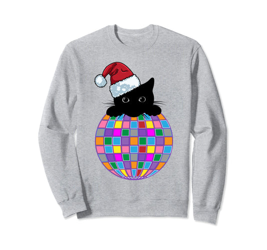 Aesthetic Disco Ball Psychedelic Black Sweatshirt - Trendy Graphic Unisex - T-Shirt, Sweatshirt, Hoodie