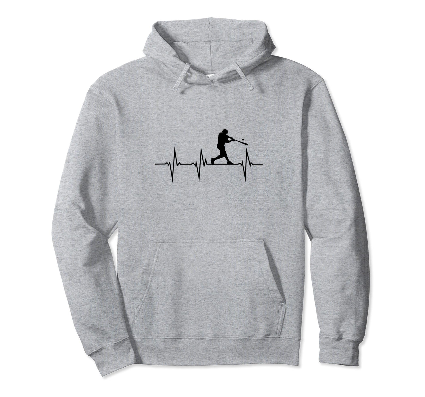 Funny Heartbeat Baseball Player Sports Hoodie - Novelty Apparel Unisex - T-Shirt, Sweatshirt, Hoodie