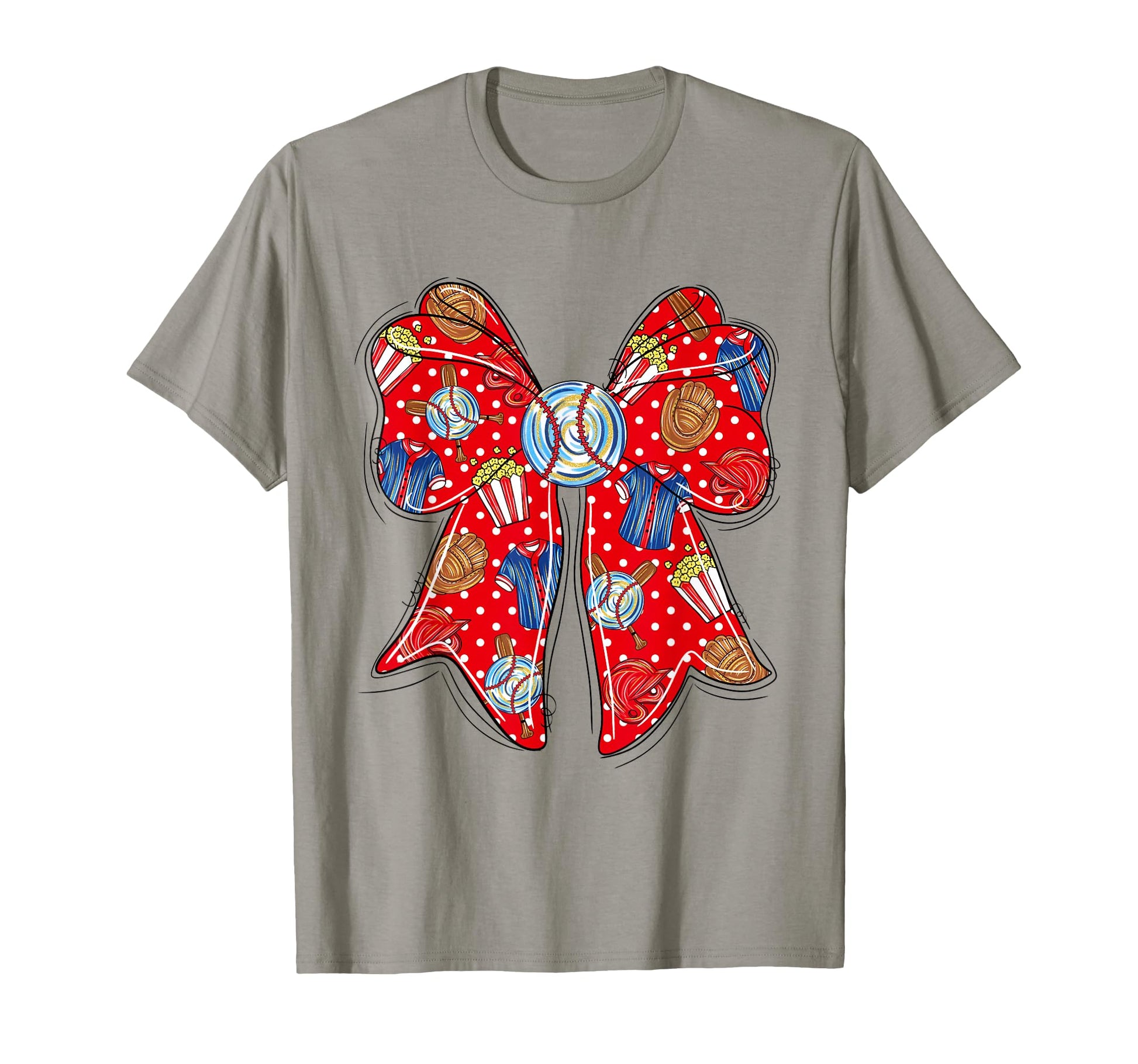Bow Baseball Funny Baseball Lovers T-Shirt - Aesthetic Graphic for Adults - T-Shirt, Sweatshirt, Hoodie