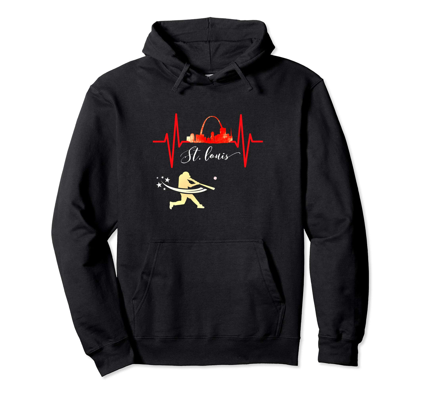 Saint Louis Red Cardinal Dress Heartbeat Hoodie - Graphic Print Men Women - T-Shirt, Sweatshirt, Hoodie