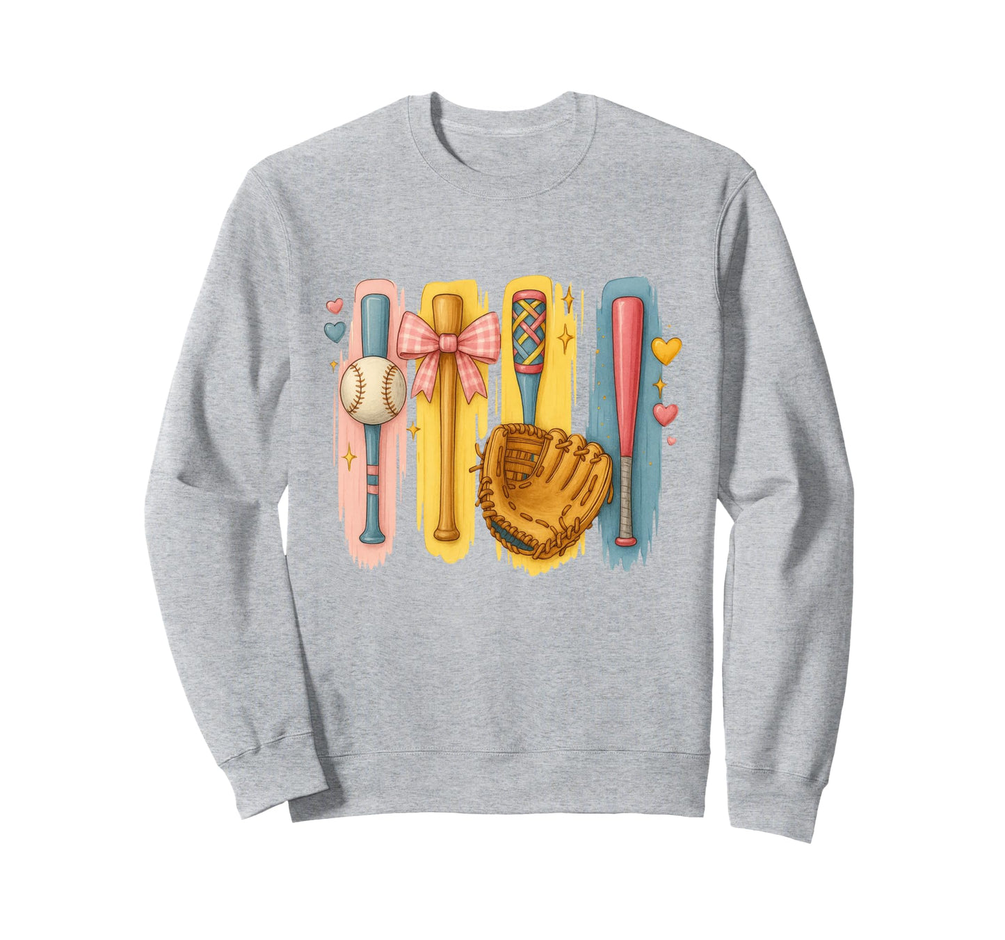 Baseball Mom Baseball Coquette Bat Sweatshirt - Graphic Print Unisex - T-Shirt, Sweatshirt, Hoodie