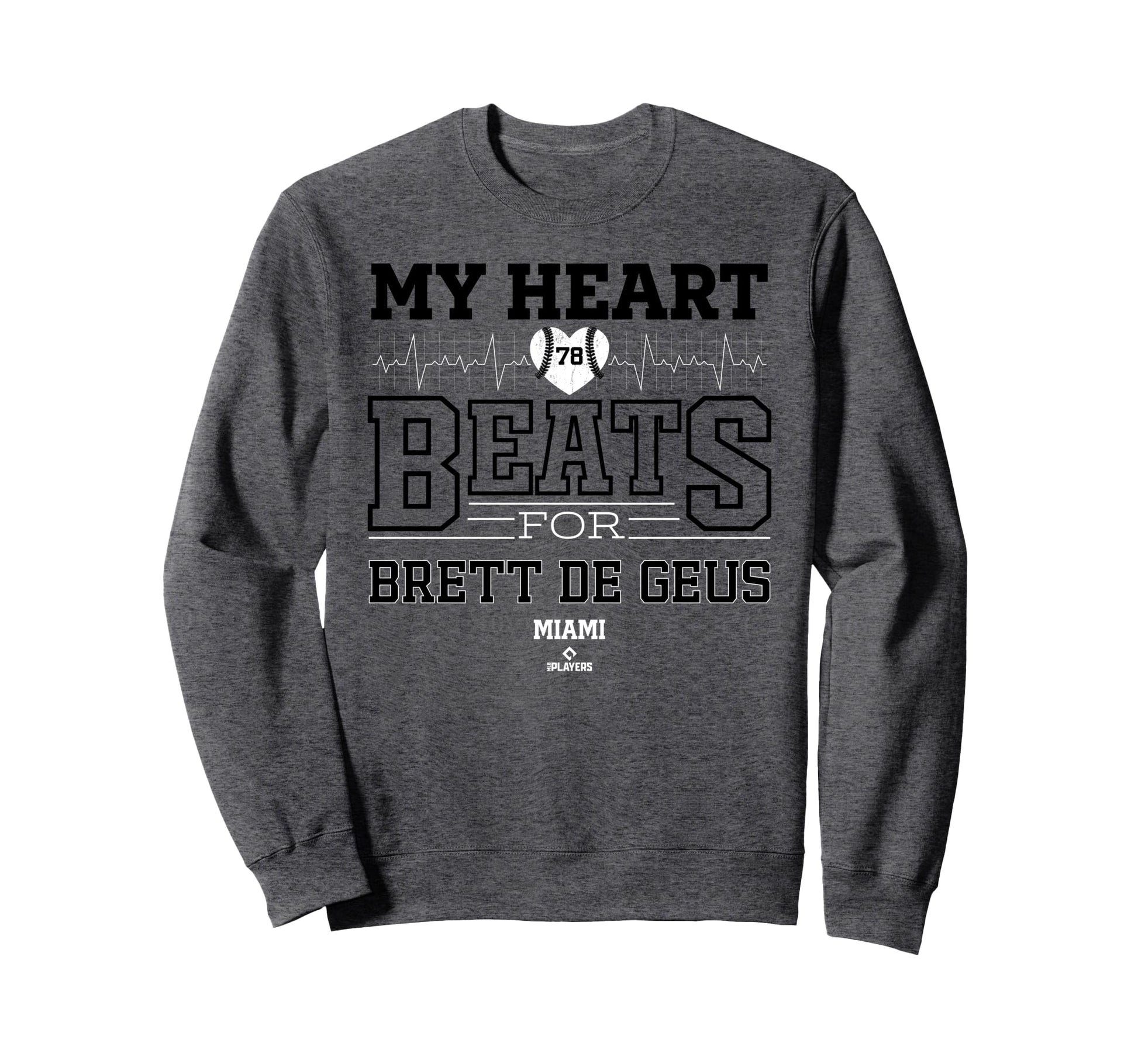 My Heart Beats Brett De Geus Miami Sweatshirt - Custom Art Print Men Women - T-Shirt, Sweatshirt, Hoodie