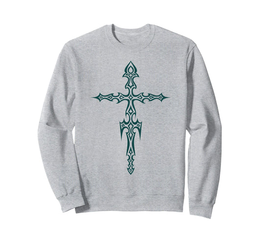 Alt Gothic Cross Y2K Trad Mall Sweatshirt - Fun Novelty Design Men Women - T-Shirt, Sweatshirt, Hoodie