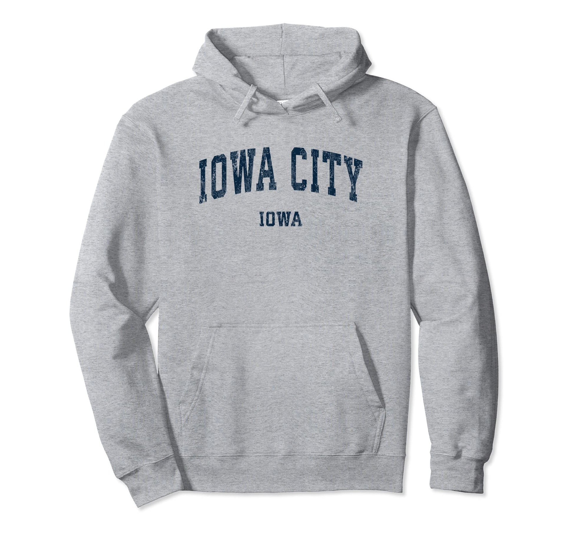 Iowa City Iowa Ia Varsity Sports Navy Hoodie - Streetwear Style Unisex - T-Shirt, Sweatshirt, Hoodie
