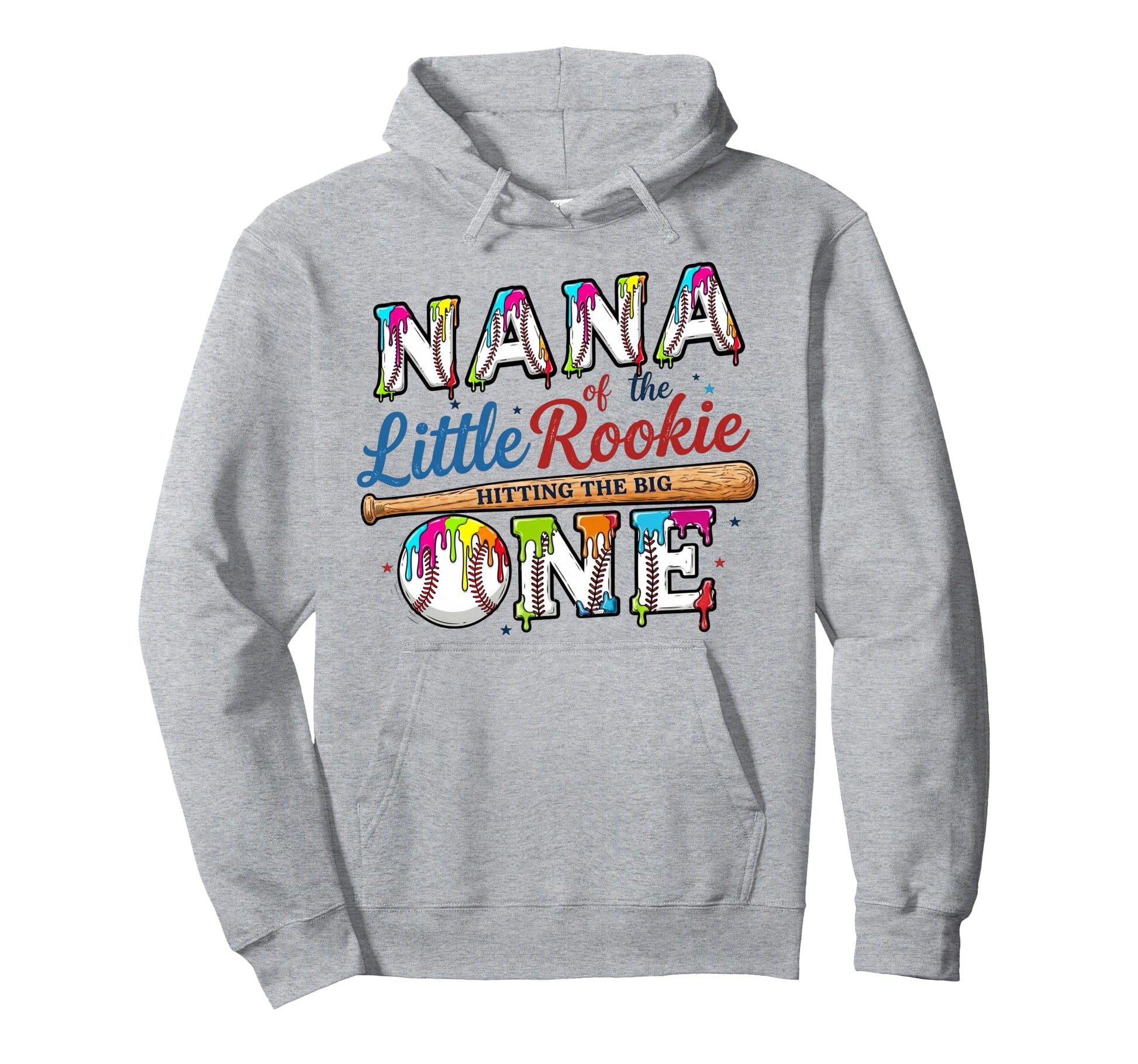 Grandma Nana Lil Rookie Drip Baseball Hoodie - Aesthetic Graphic Unisex - T-Shirt, Sweatshirt, Hoodie