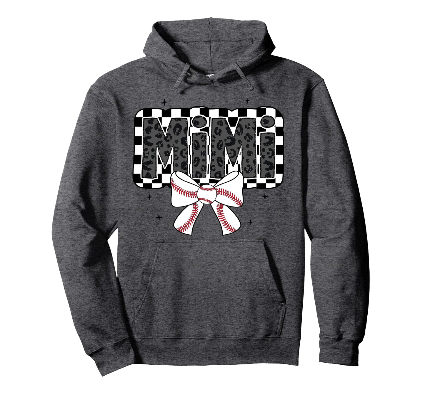 Baseball Mimi Ballpark Coquette Bow Hoodie - Fun Novelty Design Unisex - T-Shirt, Sweatshirt, Hoodie