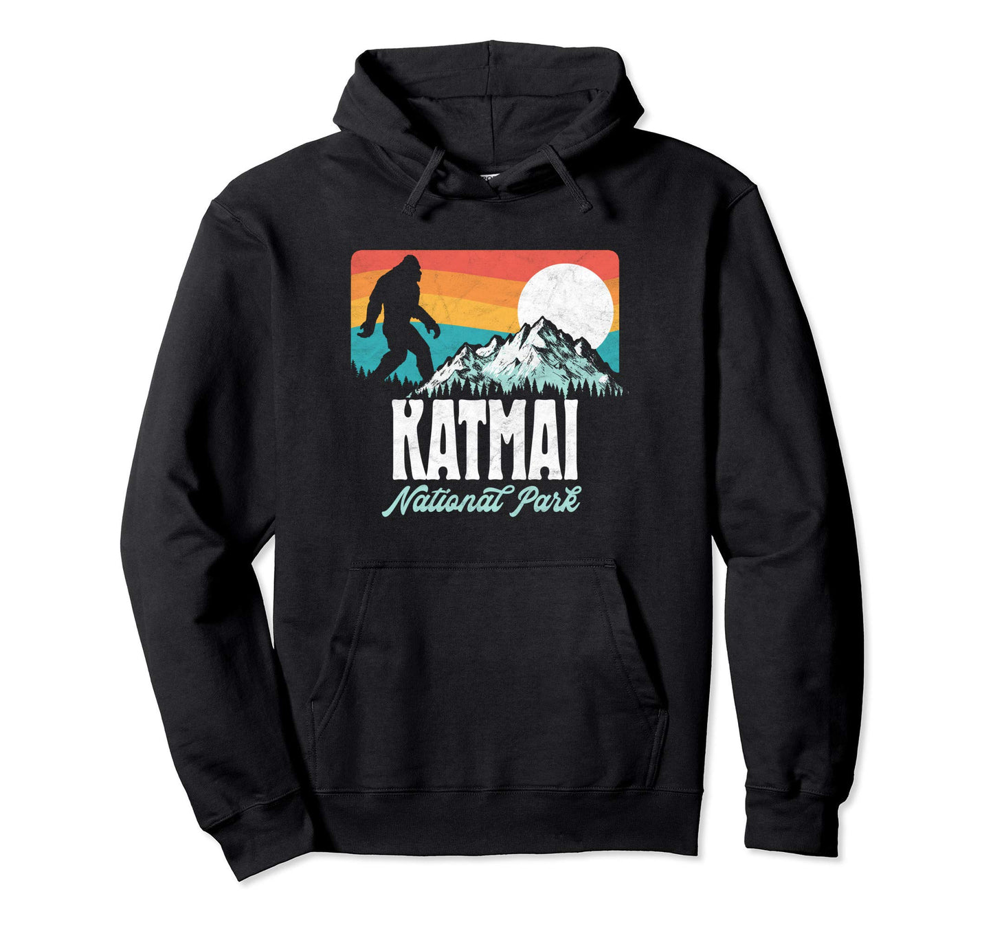 Katmai National Park Bigfoot Hoodie - Aesthetic Graphic for Adults - T-Shirt, Sweatshirt, Hoodie