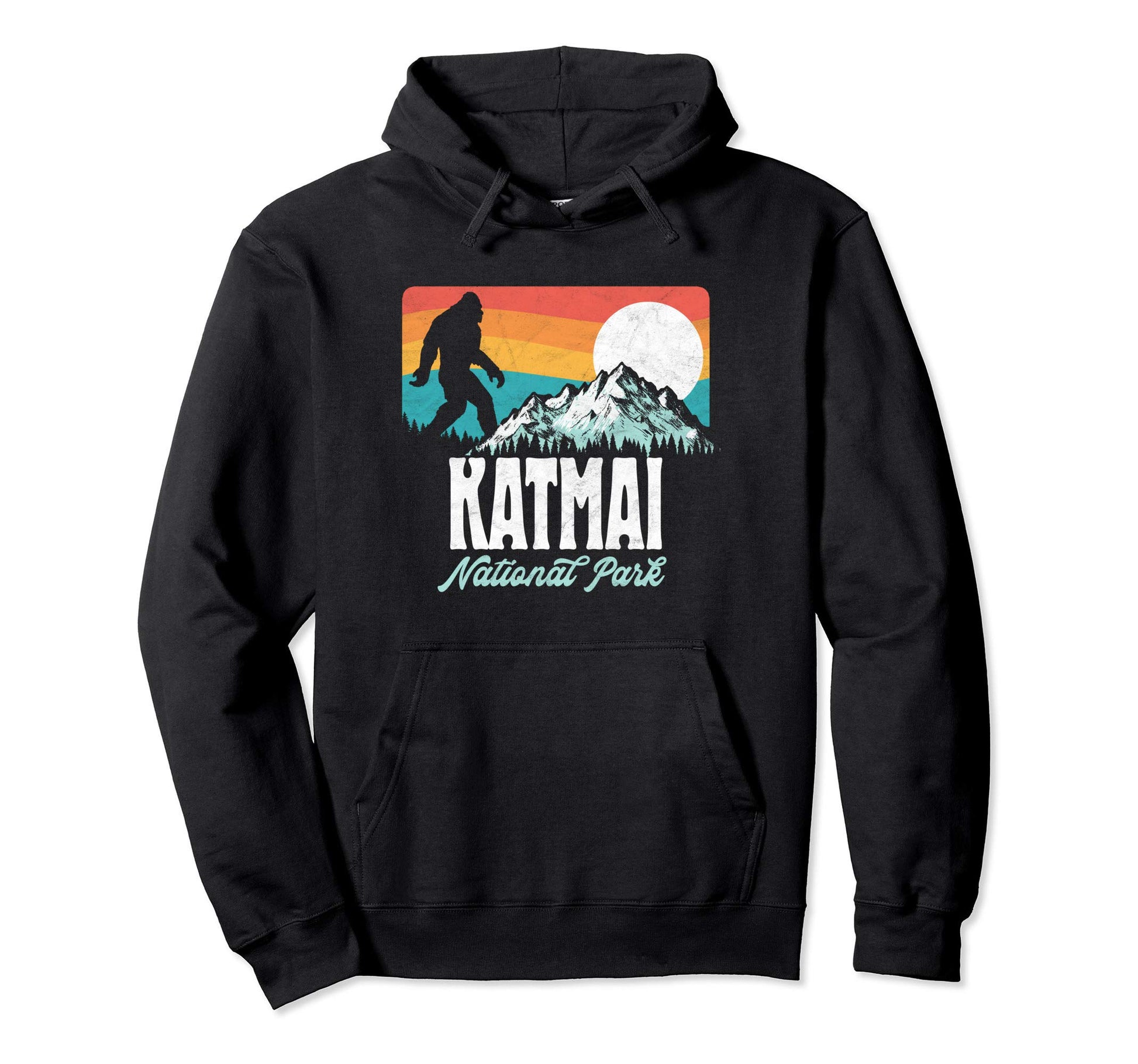 Katmai National Park Bigfoot Hoodie - Aesthetic Graphic for Adults - T-Shirt, Sweatshirt, Hoodie