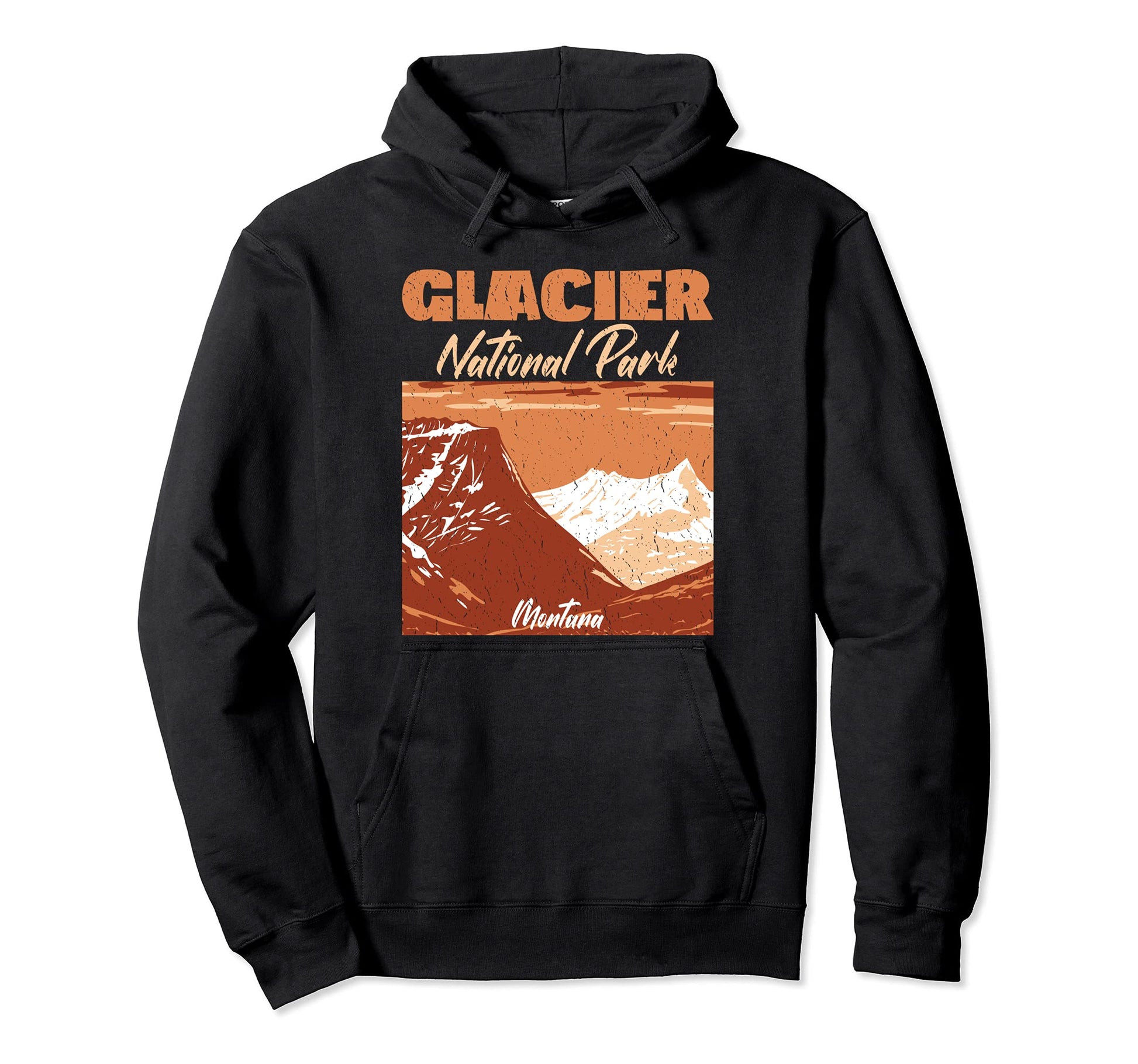 National Park Glacier Montana Mountains Hoodie - Custom Art Print Men Women - T-Shirt, Sweatshirt, Hoodie