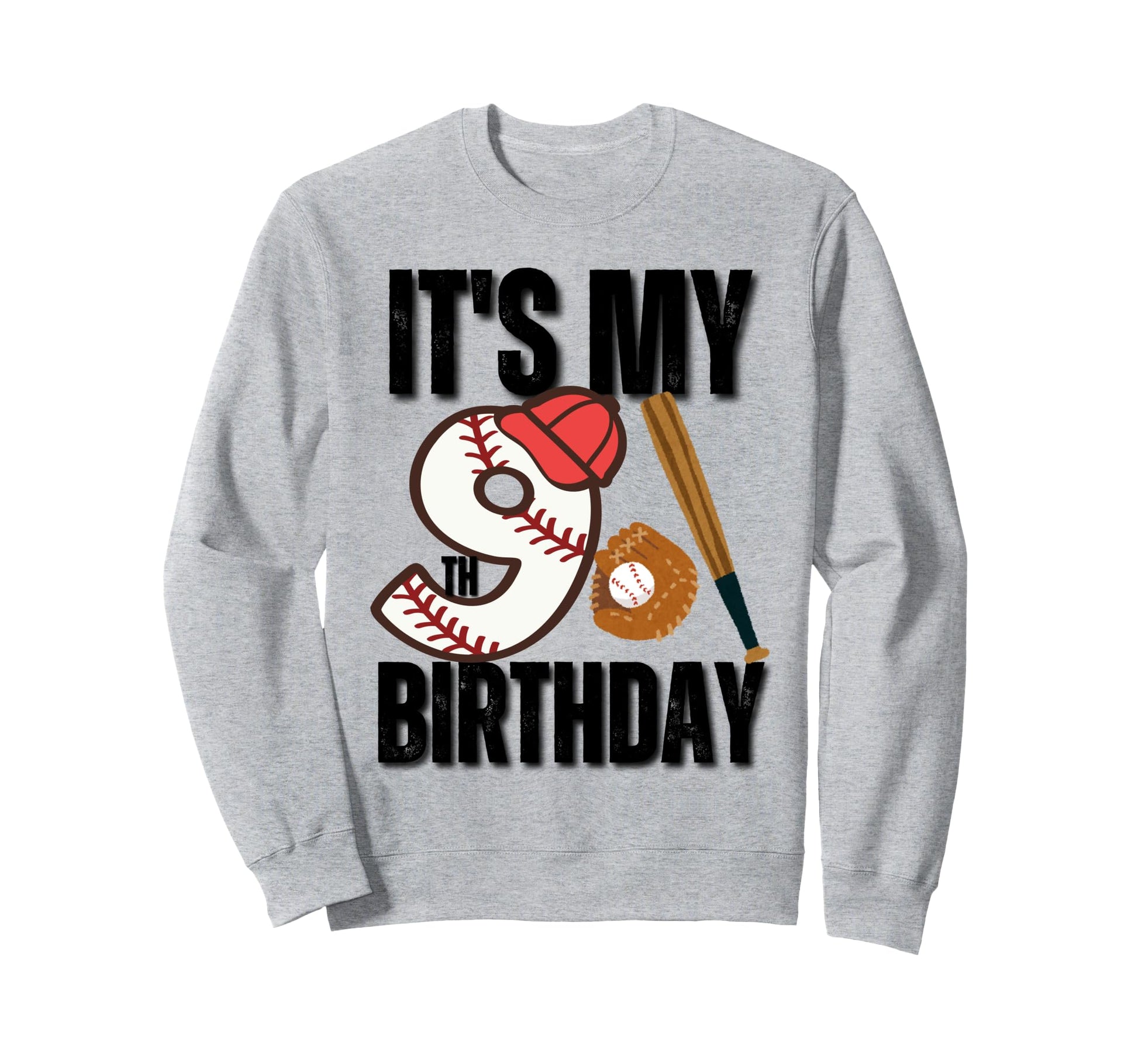 Its My 9Th Birthday Baseball Player Sweatshirt - Fun Novelty Design Unisex - T-Shirt, Sweatshirt, Hoodie