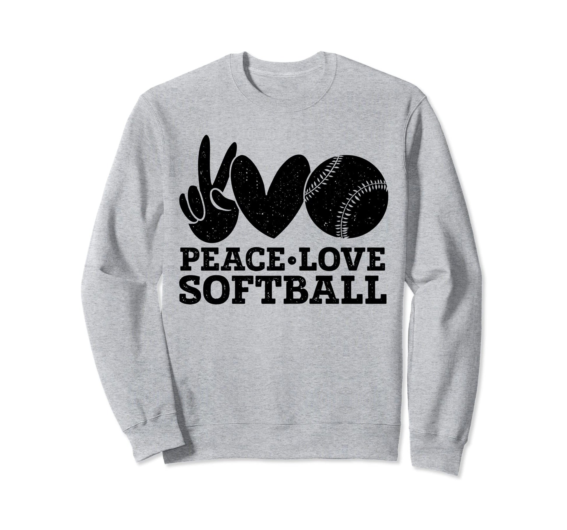 Peace Love Softball Softball Player Sweatshirt - Novelty Apparel Men Women - T-Shirt, Sweatshirt, Hoodie