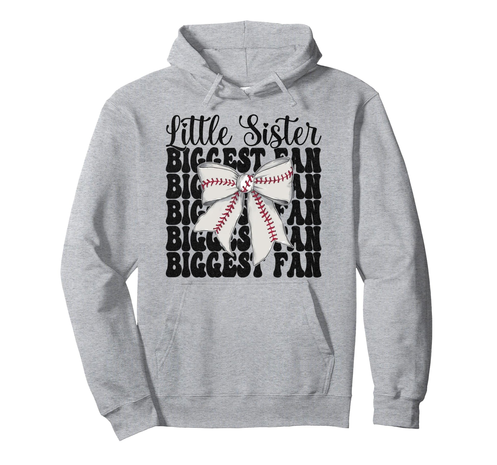 Baseball Sister Baseball Little Hoodie - Minimalist Print for Adults - T-Shirt, Sweatshirt, Hoodie