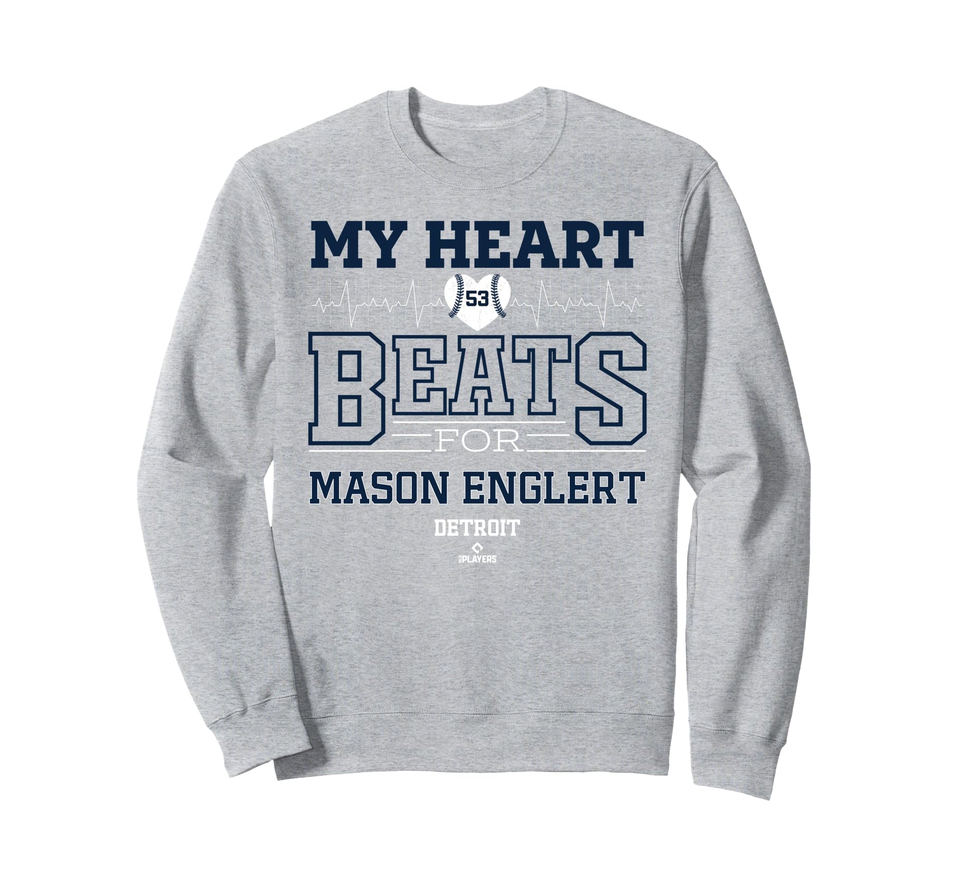 My Heart Beats Mason Englert Detroit Sweatshirt - Graphic Print for Adults - T-Shirt, Sweatshirt, Hoodie