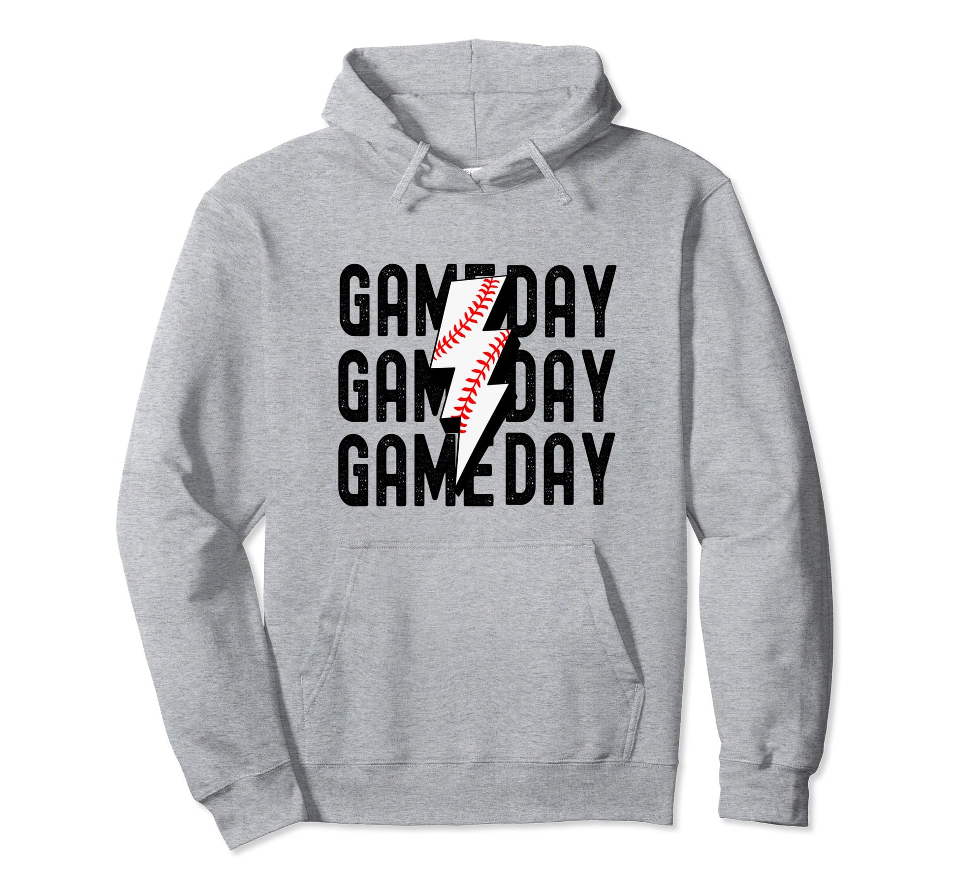 Game Day Baseball Lightning Funny Hoodie - Trendy Graphic for Adults - T-Shirt, Sweatshirt, Hoodie