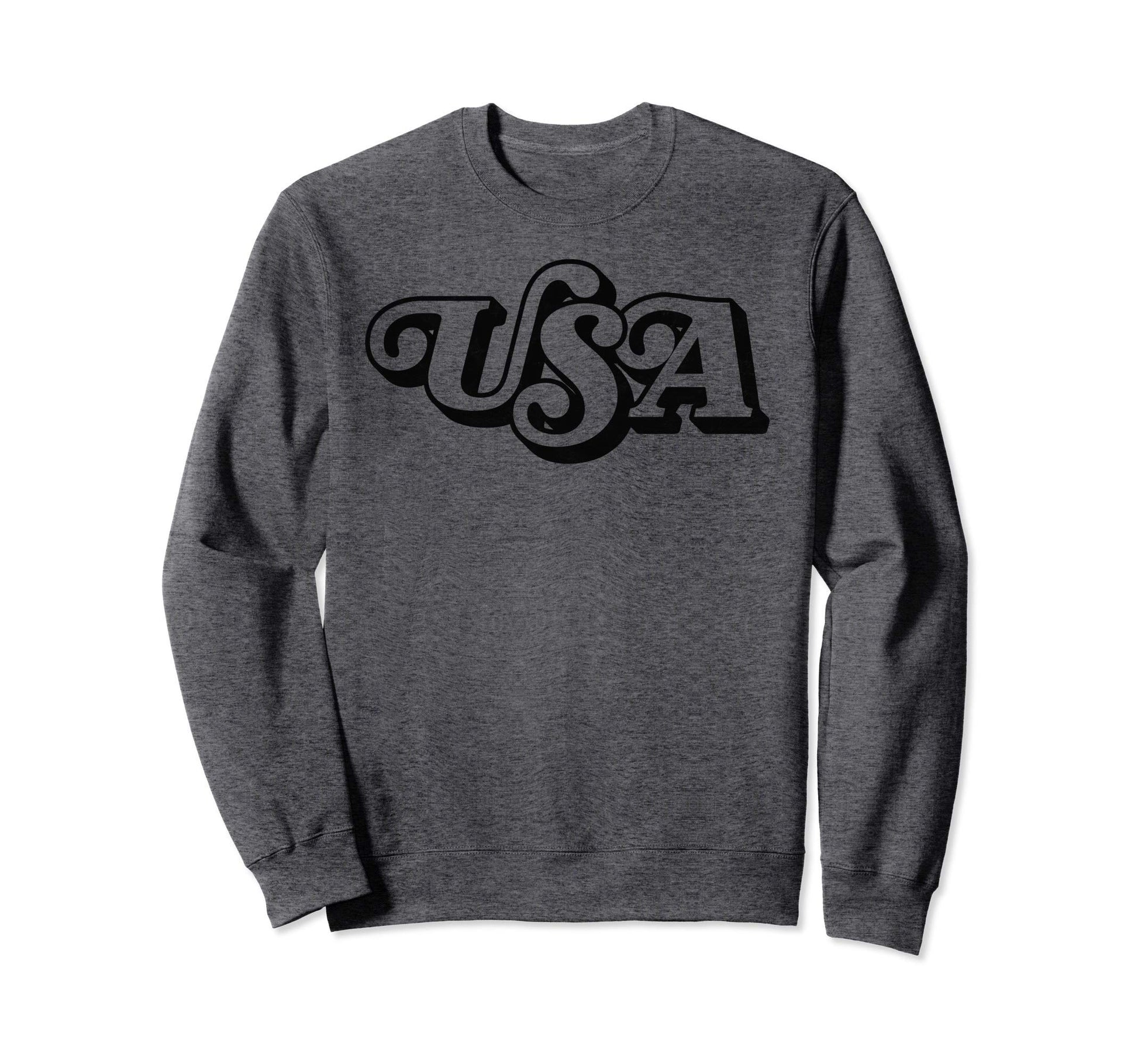 Usa Typography Patriotic 4Th July Sweatshirt - Trendy Graphic Men Women - T-Shirt, Sweatshirt, Hoodie