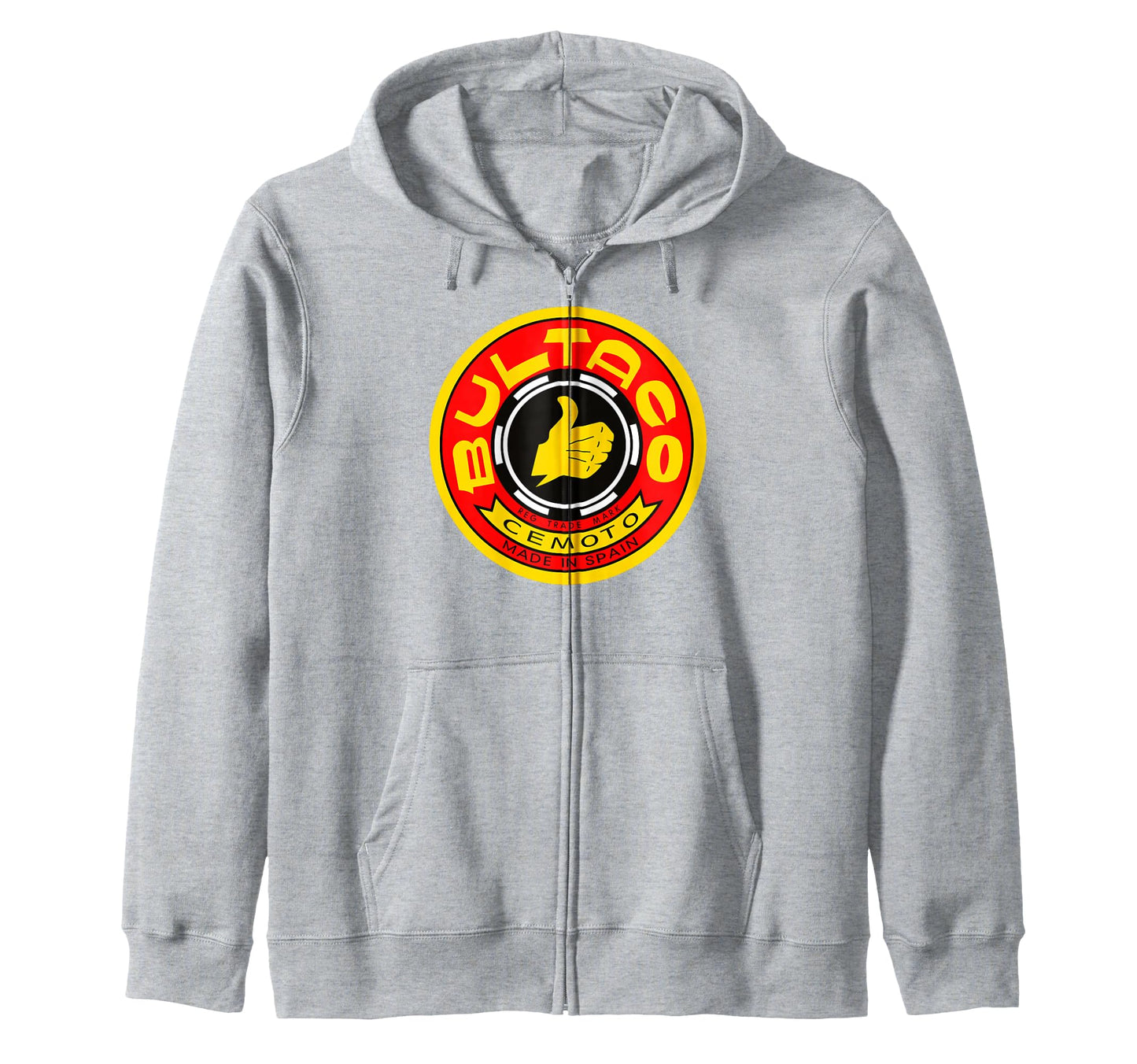 Sunshine Arts Bultaco Motorcycle Zip Hoodie - Trendy Graphic Men Women - T-Shirt, Sweatshirt, Hoodie