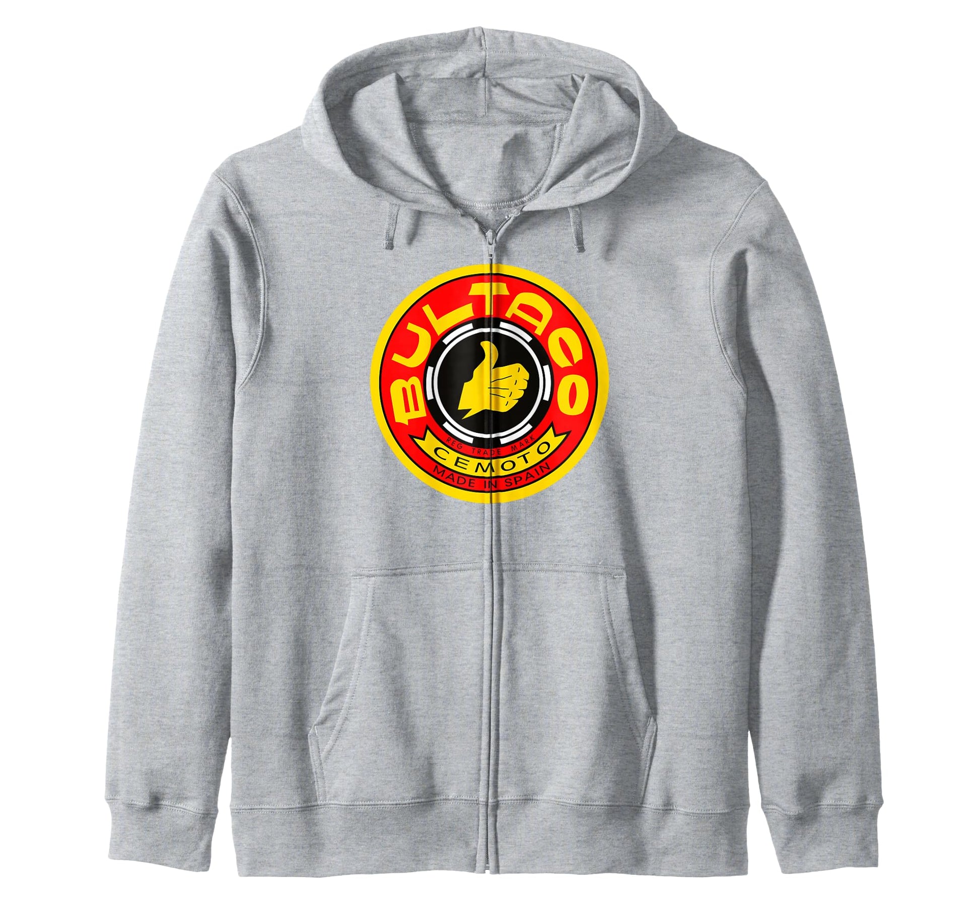 Sunshine Arts Bultaco Motorcycle Zip Hoodie - Trendy Graphic Men Women - T-Shirt, Sweatshirt, Hoodie