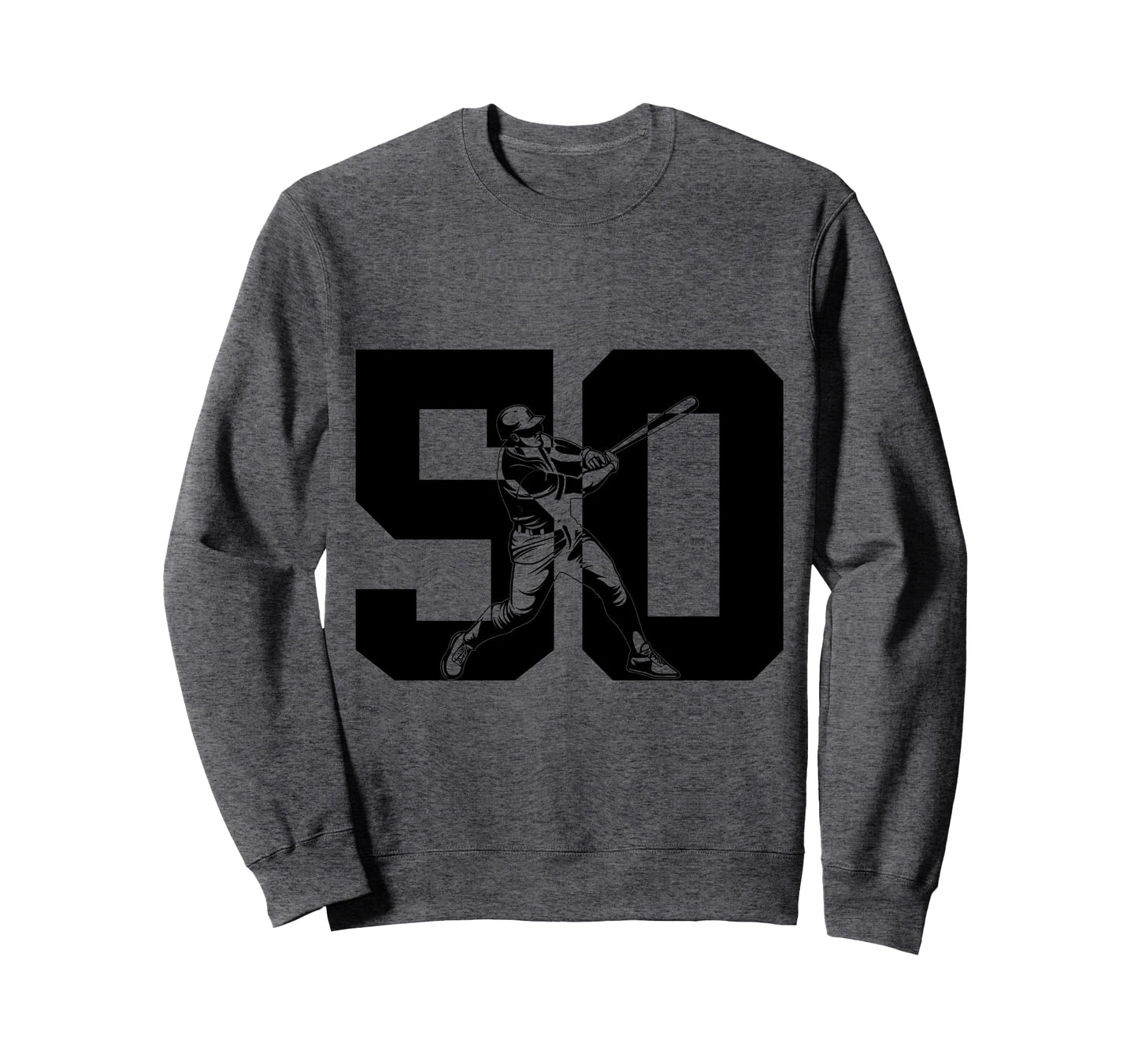 Number 50 Years Baseball 50Th Sweatshirt - Aesthetic Graphic for Adults - T-Shirt, Sweatshirt, Hoodie