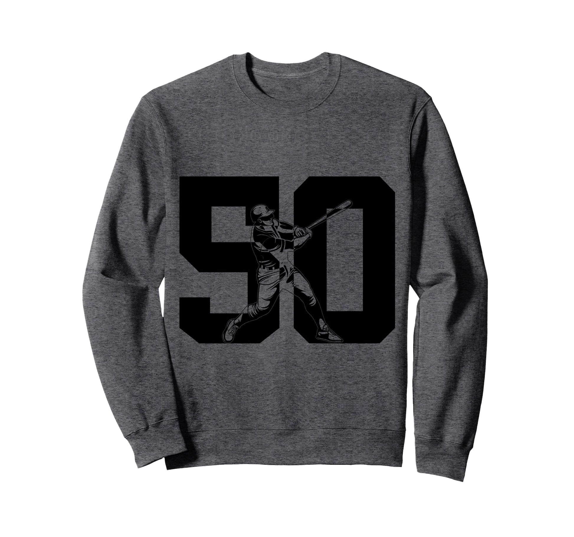 Number 50 Years Baseball 50Th Sweatshirt - Aesthetic Graphic for Adults - T-Shirt, Sweatshirt, Hoodie