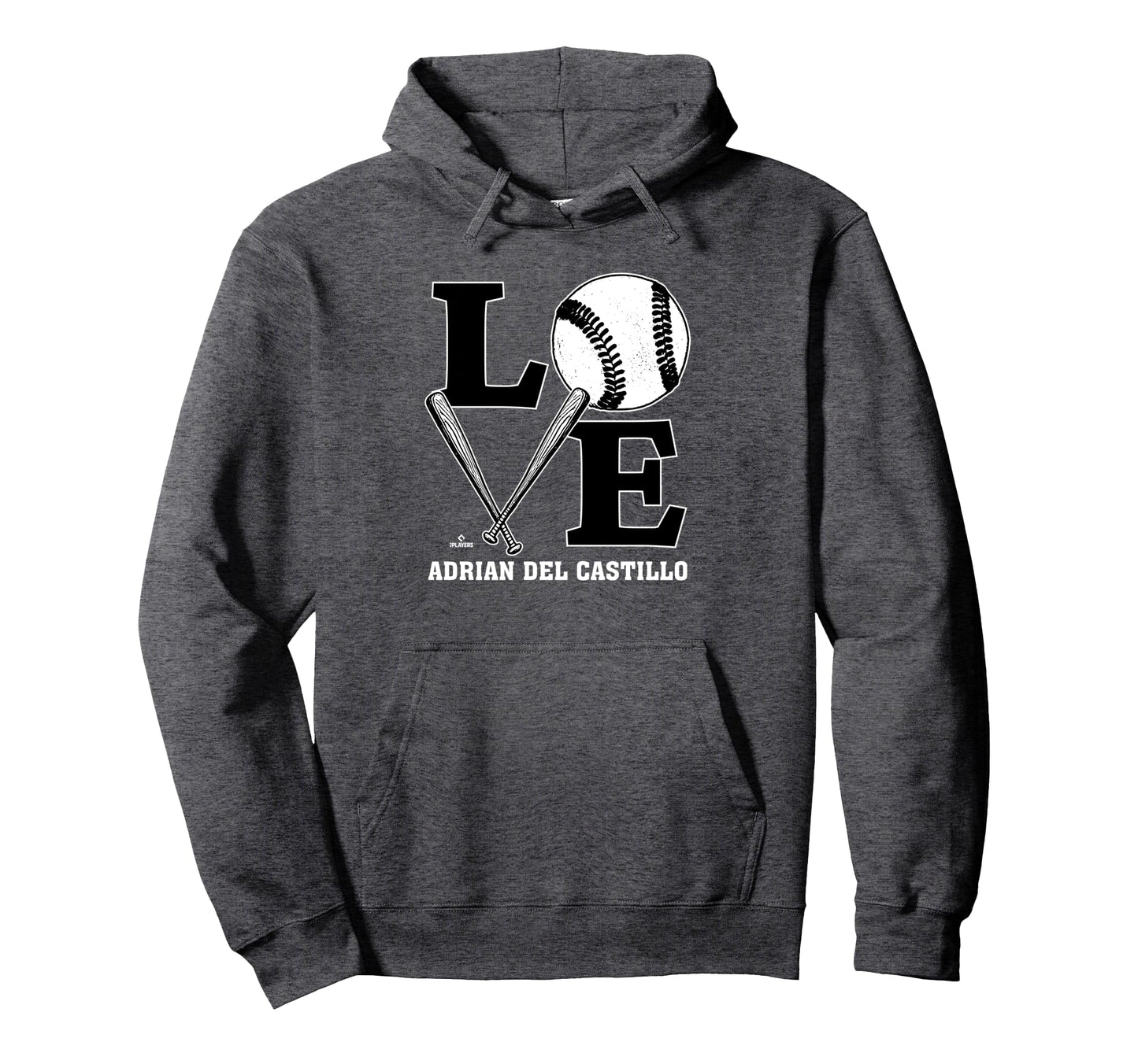 Distressed Baseball Love Adrian Hoodie - Casual Everyday Wear for Adults - T-Shirt, Sweatshirt, Hoodie
