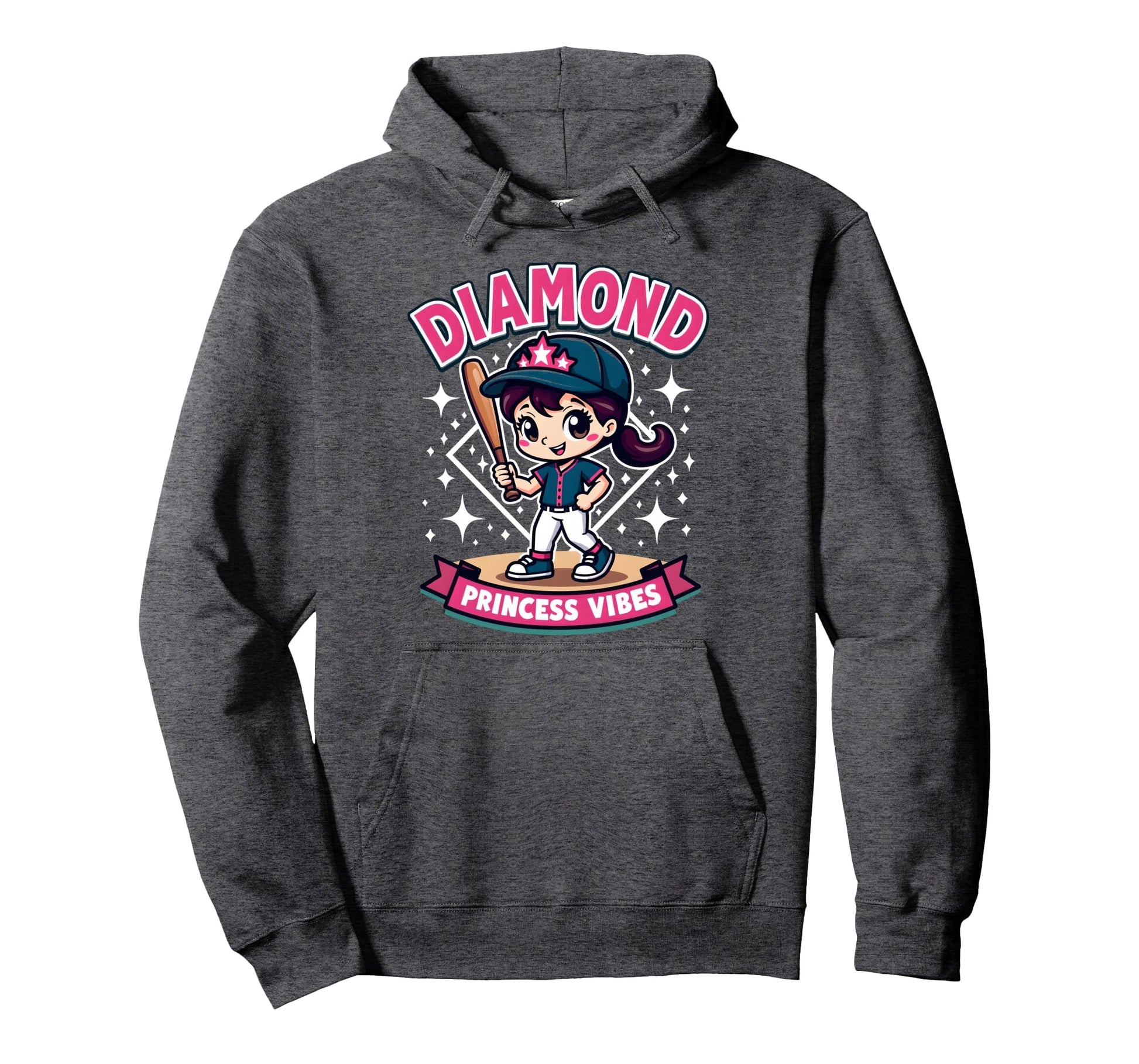 Diamond Princess Vibes Baseball Hoodie - Casual Everyday Wear Unisex - T-Shirt, Sweatshirt, Hoodie