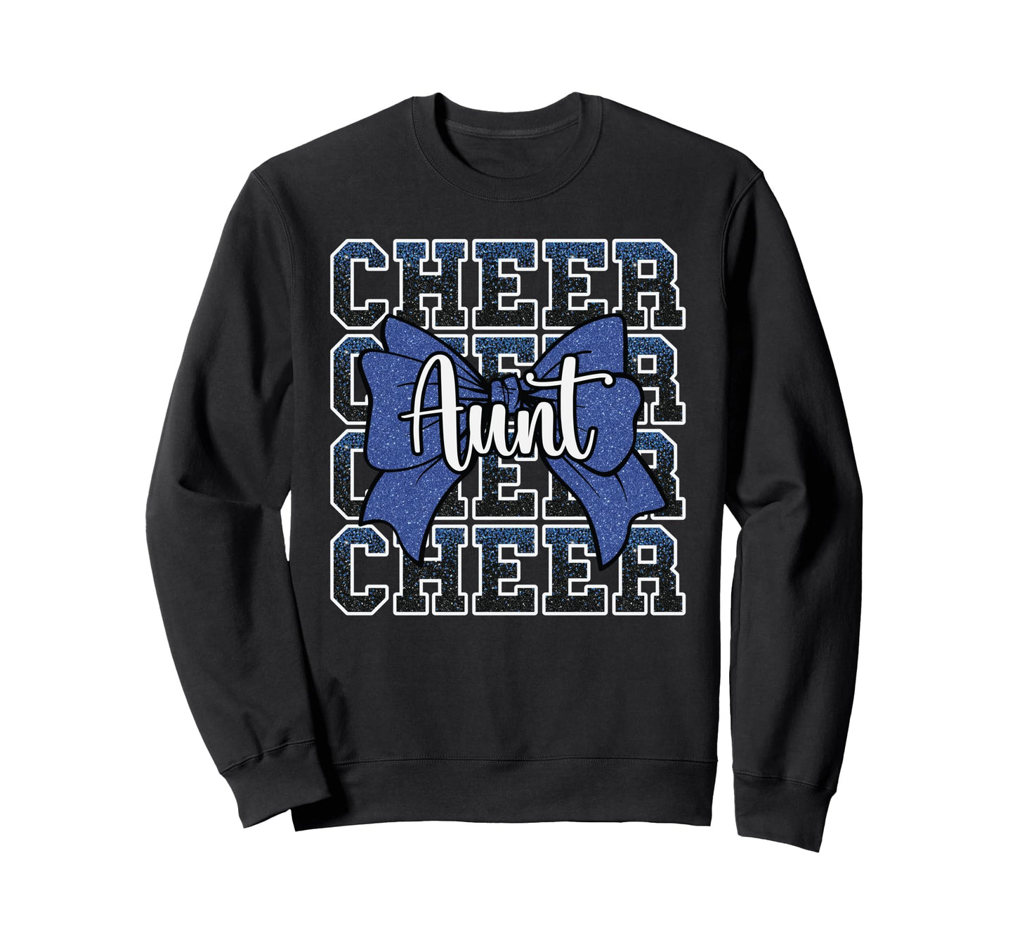 Cheer Aunt Auntie Bow Sport Sweatshirt - Streetwear Style for Adults - T-Shirt, Sweatshirt, Hoodie