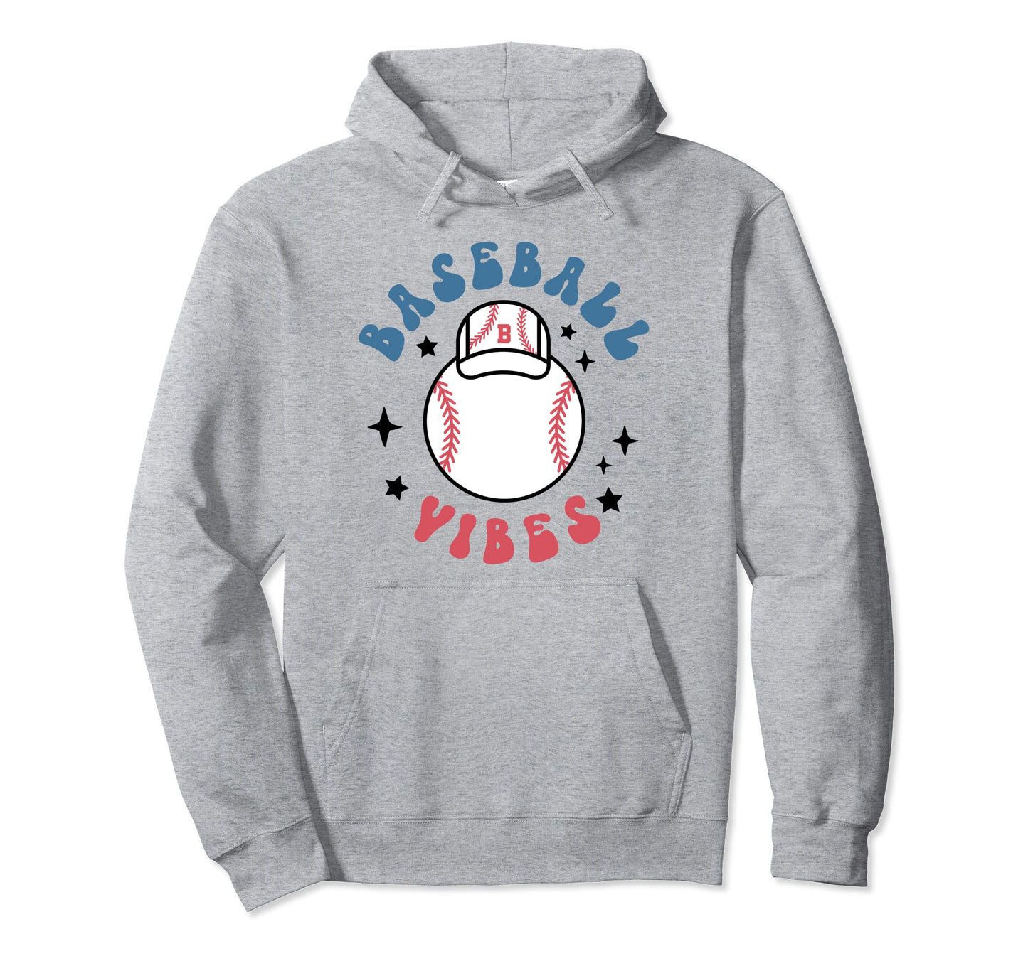 Groovy Baseball Vibes Season Player Outfit Hoodie - Graphic Print Unisex - T-Shirt, Sweatshirt, Hoodie