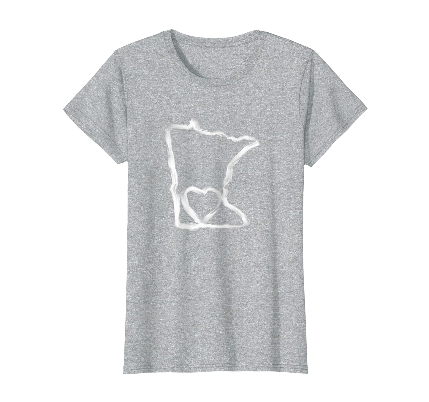 Minnesota Love Mn State Outline Heart T-Shirt - Novelty Apparel Men Women - T-Shirt, Sweatshirt, Hoodie