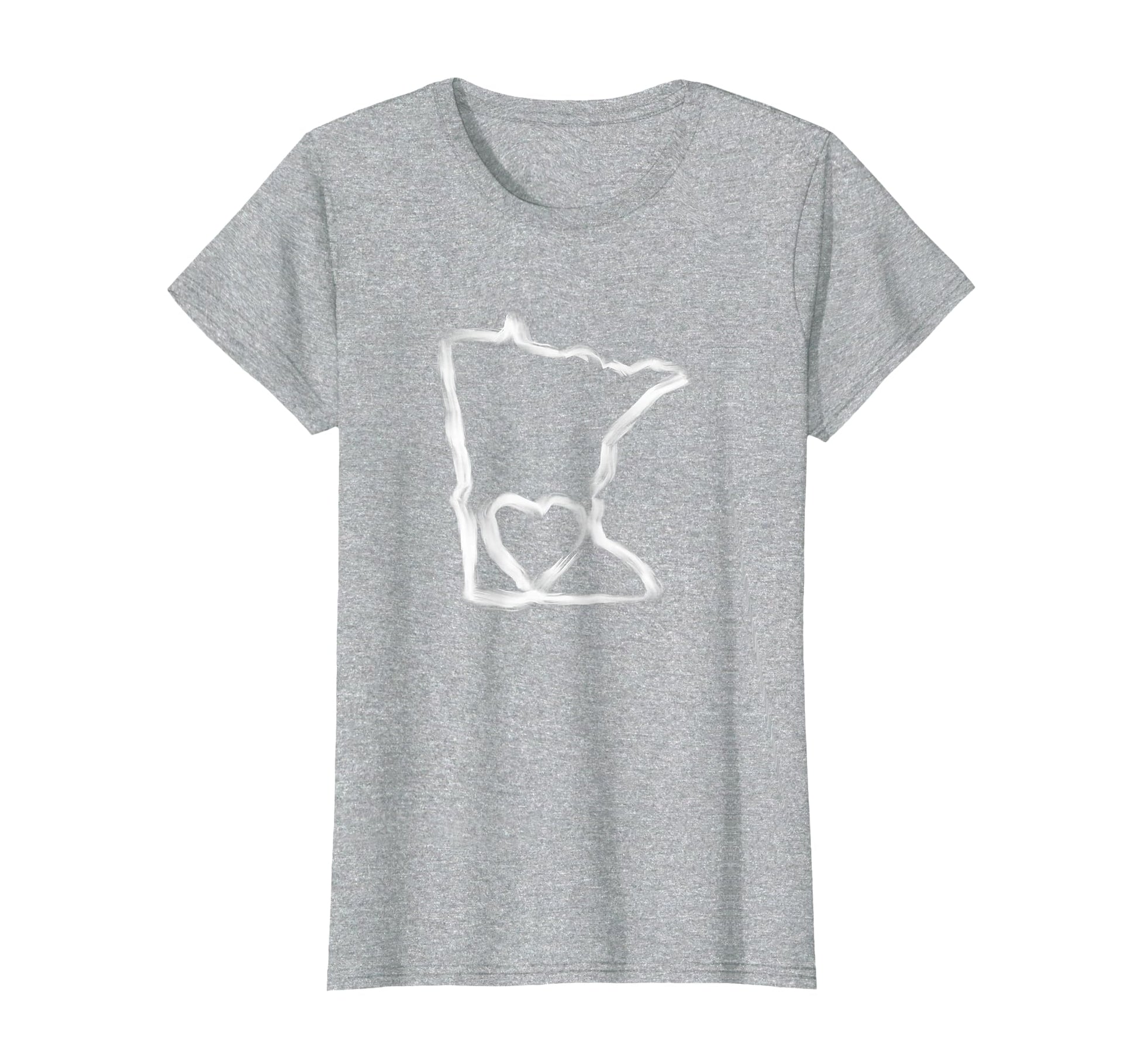 Minnesota Love Mn State Outline Heart T-Shirt - Novelty Apparel Men Women - T-Shirt, Sweatshirt, Hoodie