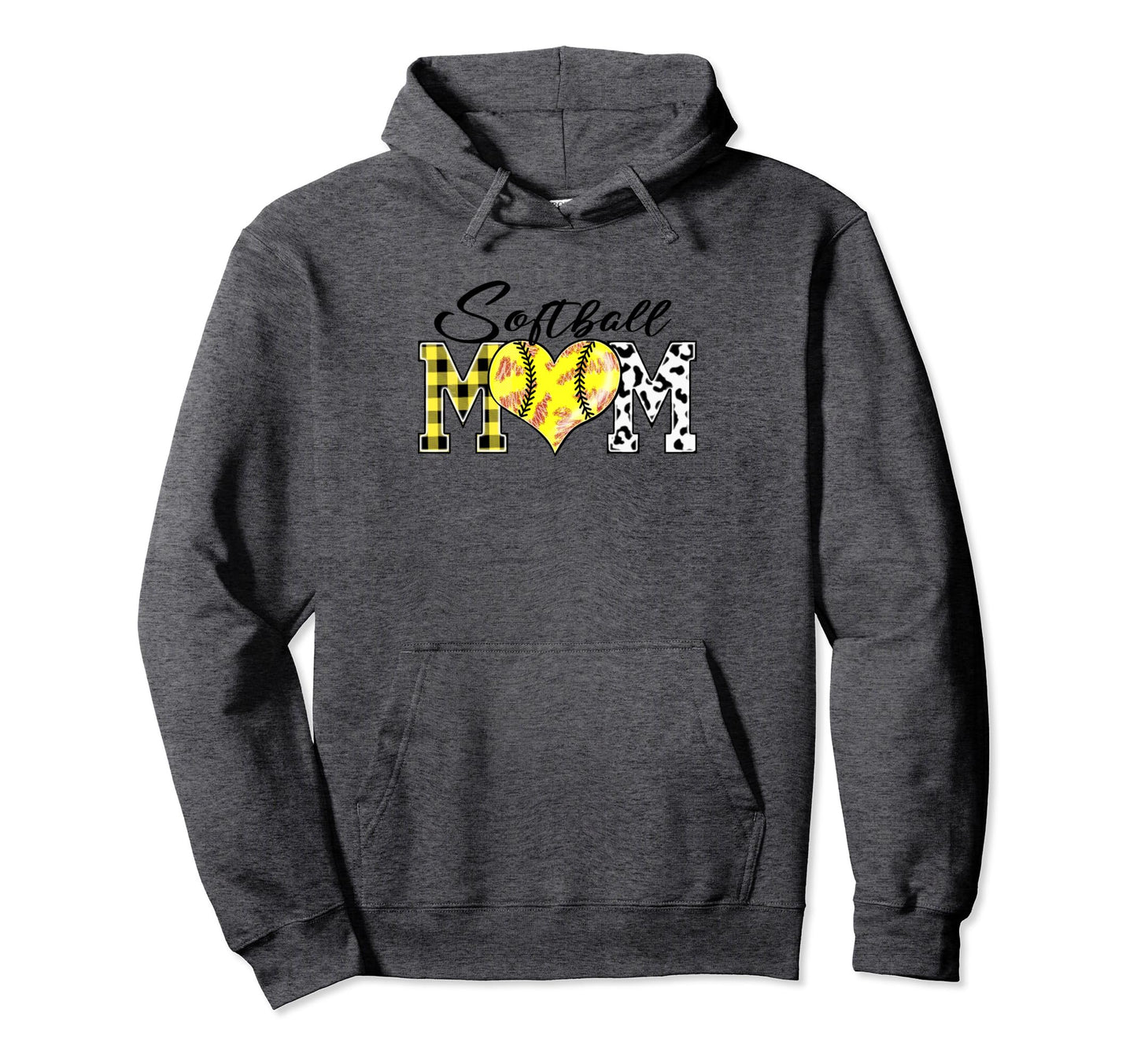 Softball Mom Leopard Funny Softball Mom Hoodie - Minimalist Print Unisex - T-Shirt, Sweatshirt, Hoodie