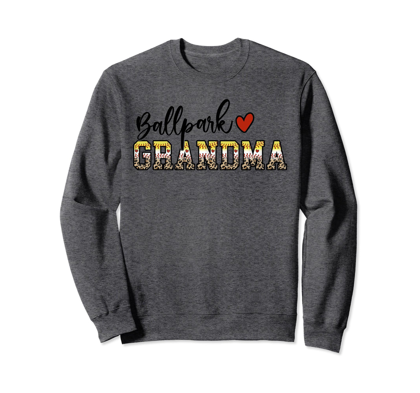 Ballpark Grandma Baseball Sweatshirt - Custom Art Print for Adults - T-Shirt, Sweatshirt, Hoodie