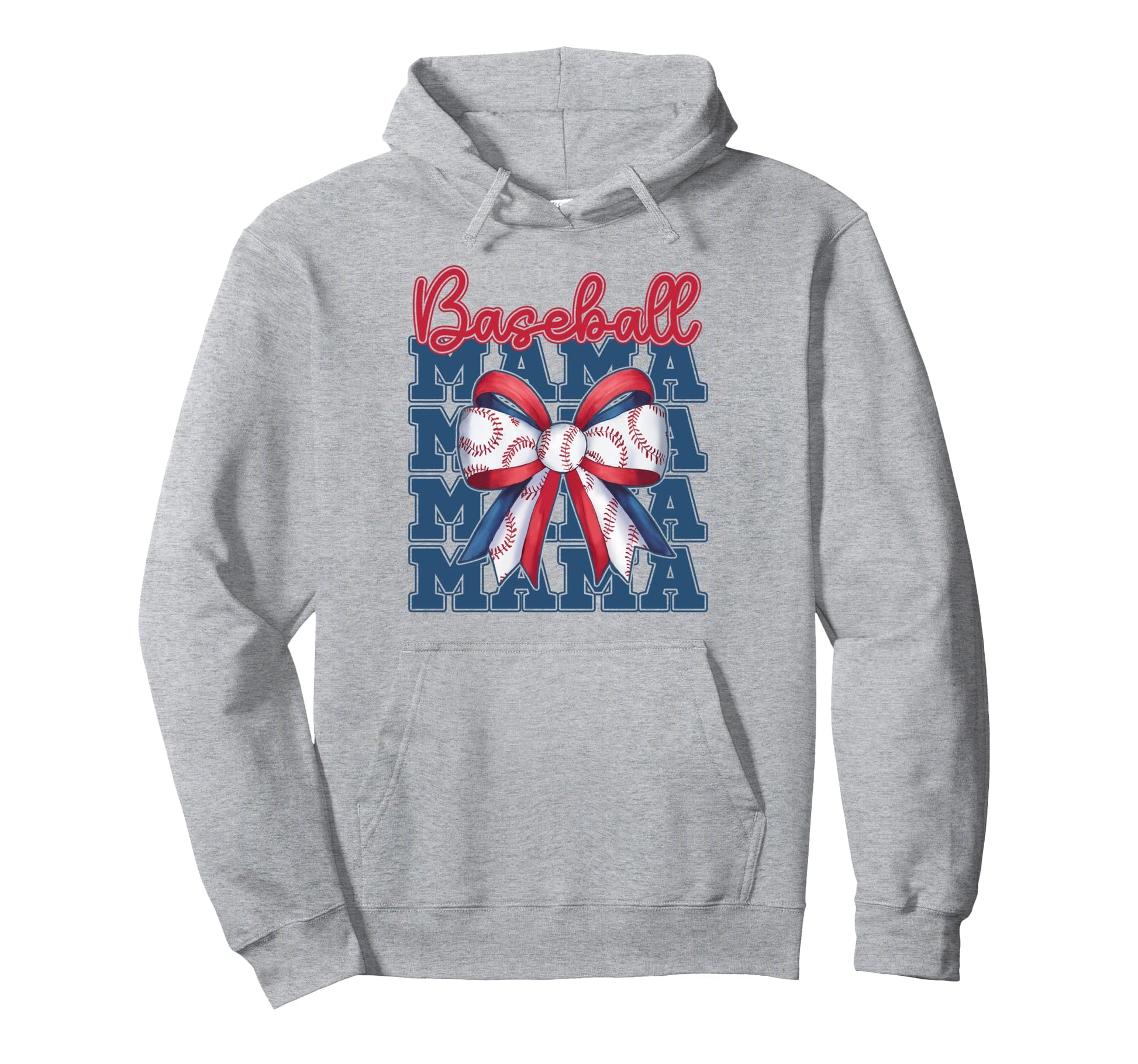 Baseball Mama Coquette Bow Sport Mom Hoodie - Minimalist Print Unisex - T-Shirt, Sweatshirt, Hoodie