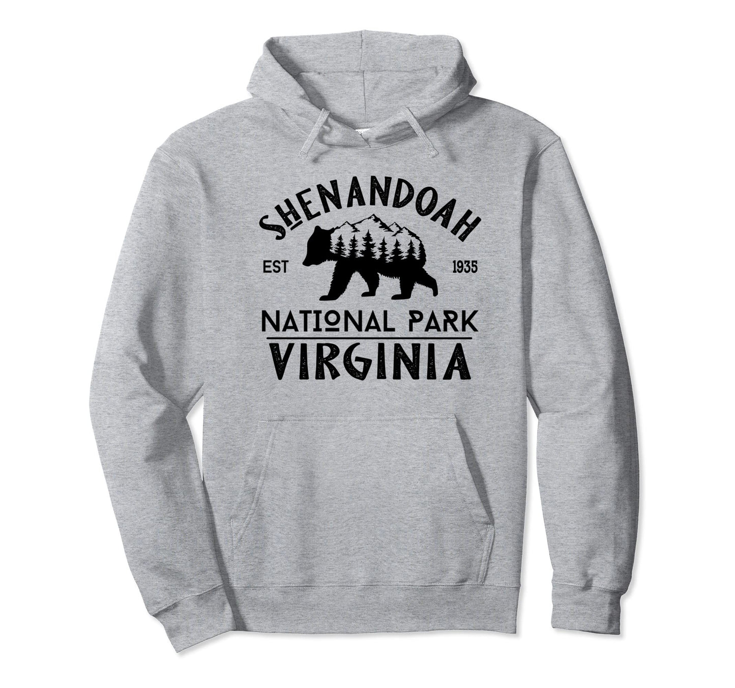 Shenandoah National Park Bear Souvenir Hoodie - Aesthetic Graphic Men Women - T-Shirt, Sweatshirt, Hoodie