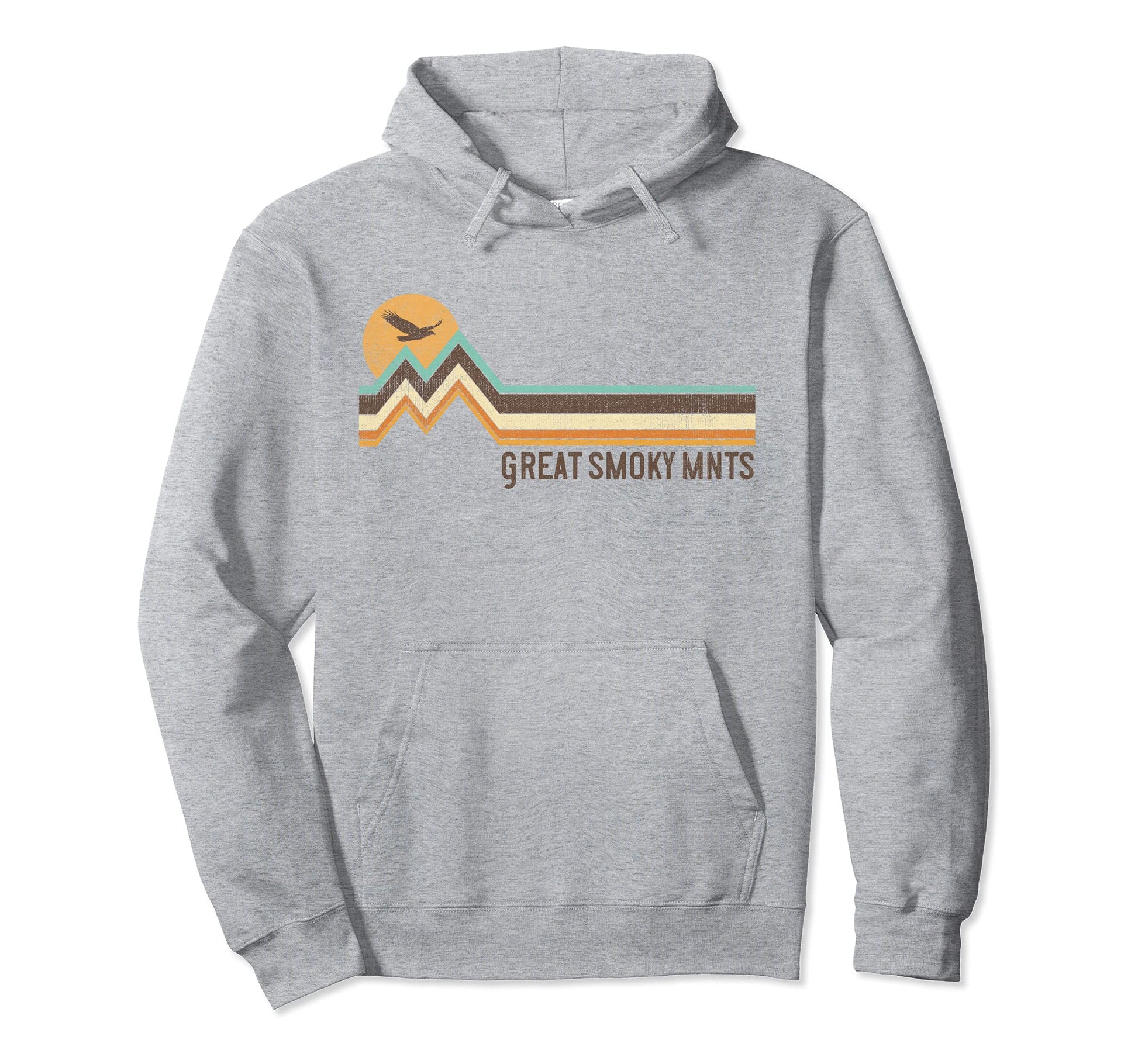Great Smoky National Park 70S Distressed Hoodie - Fun Novelty Design Unisex - T-Shirt, Sweatshirt, Hoodie