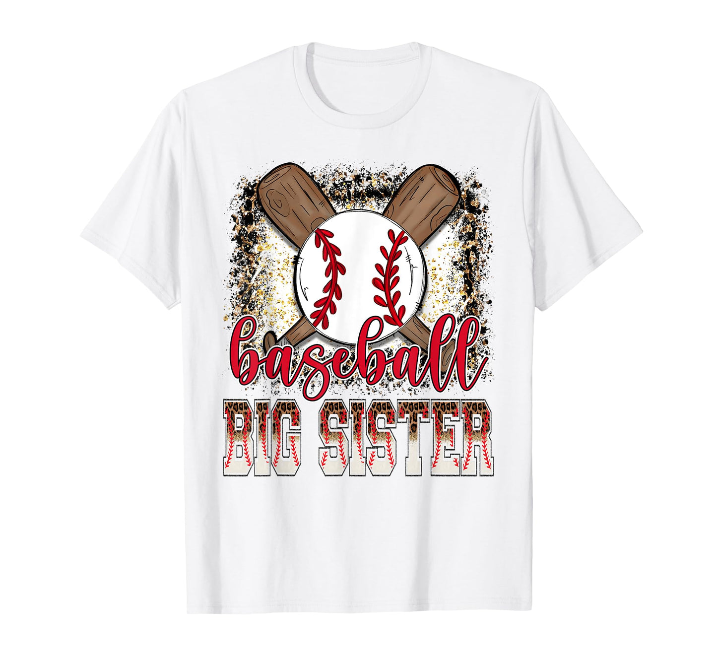 Baseball Big Sister Leopard Proud T-Shirt - Streetwear Style for Adults - T-Shirt, Sweatshirt, Hoodie